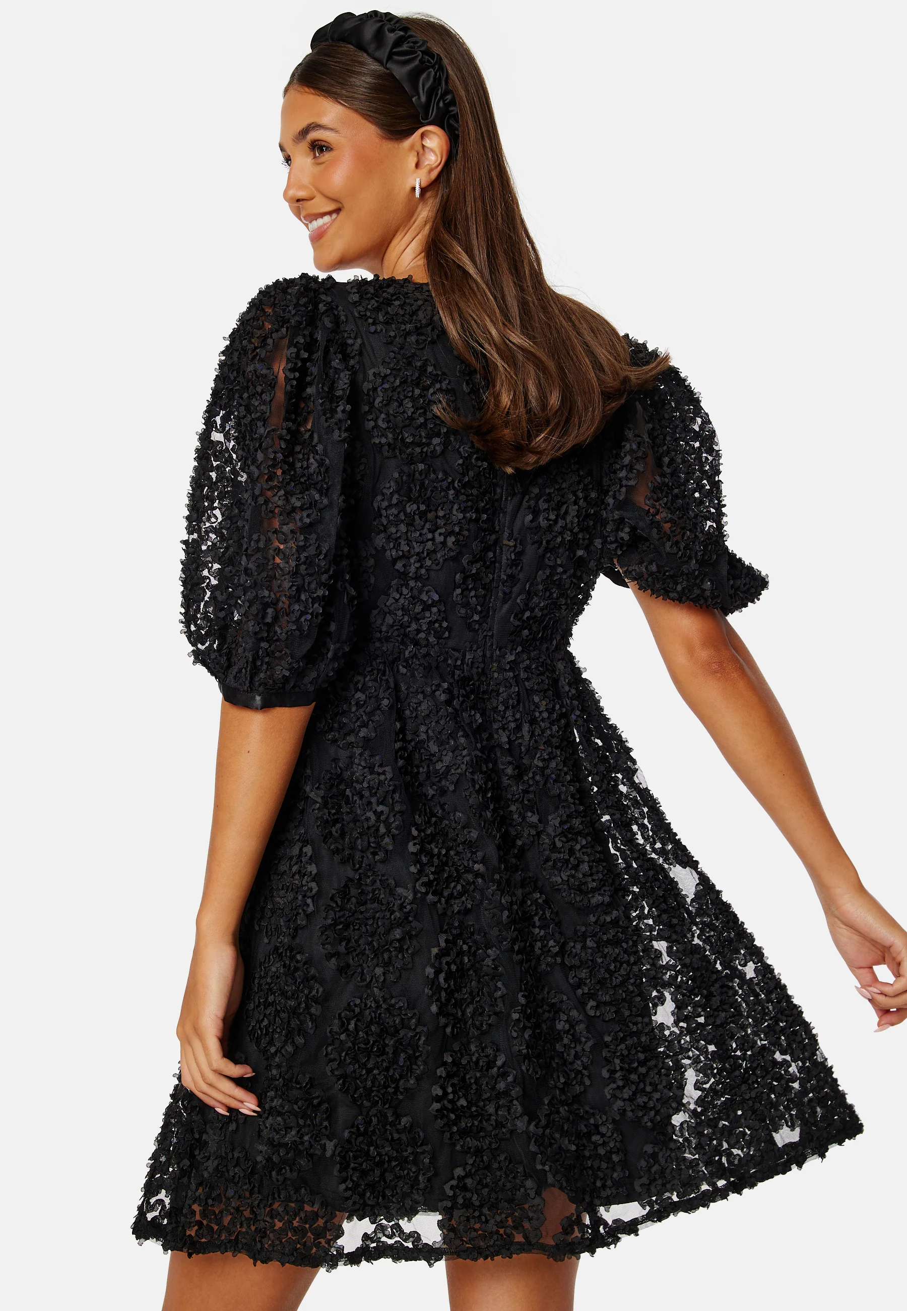 3D Puff Sleeve Dress - Image 3