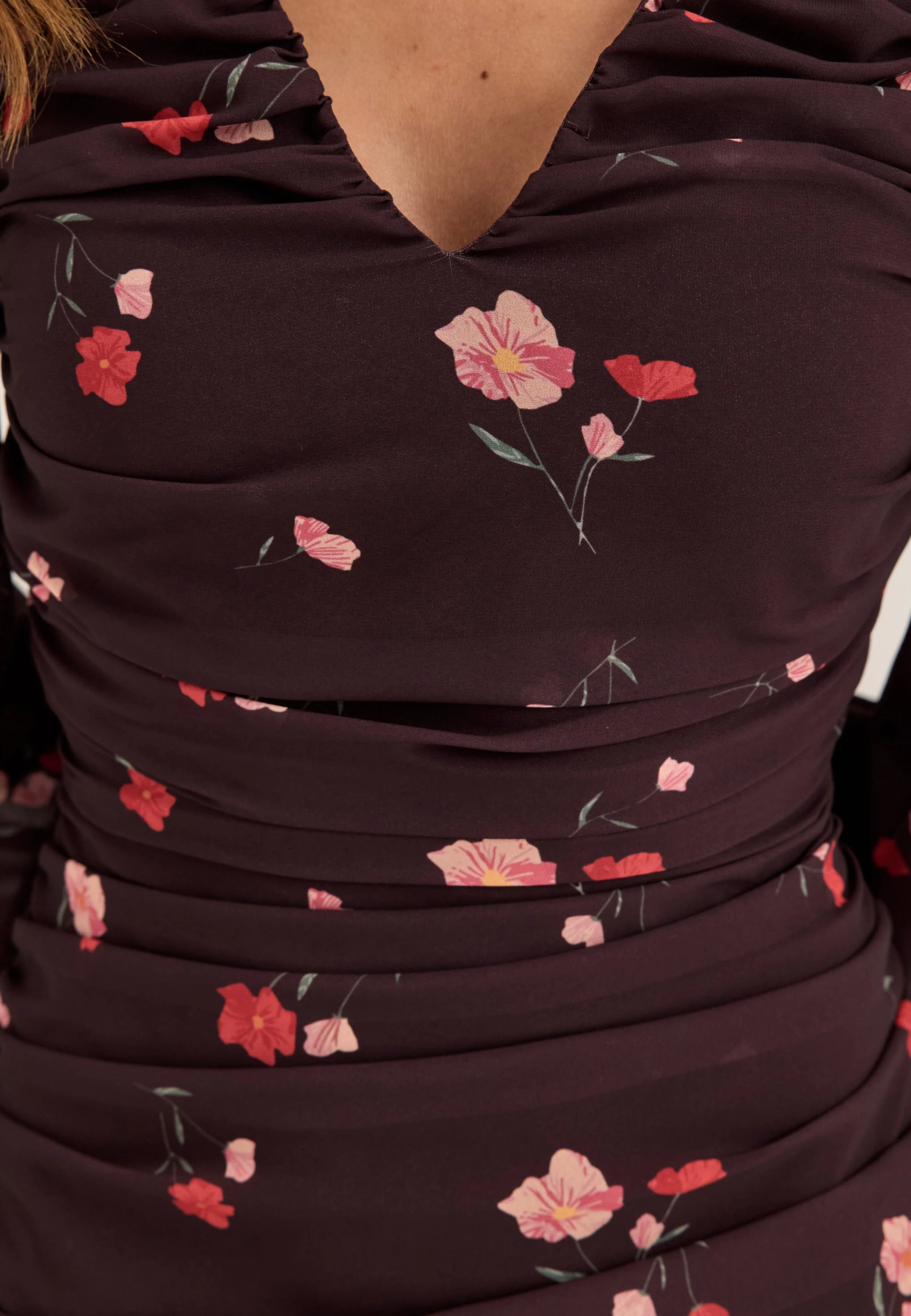 Balloon Sleeve Chiffon Maxi Dress - Image 6