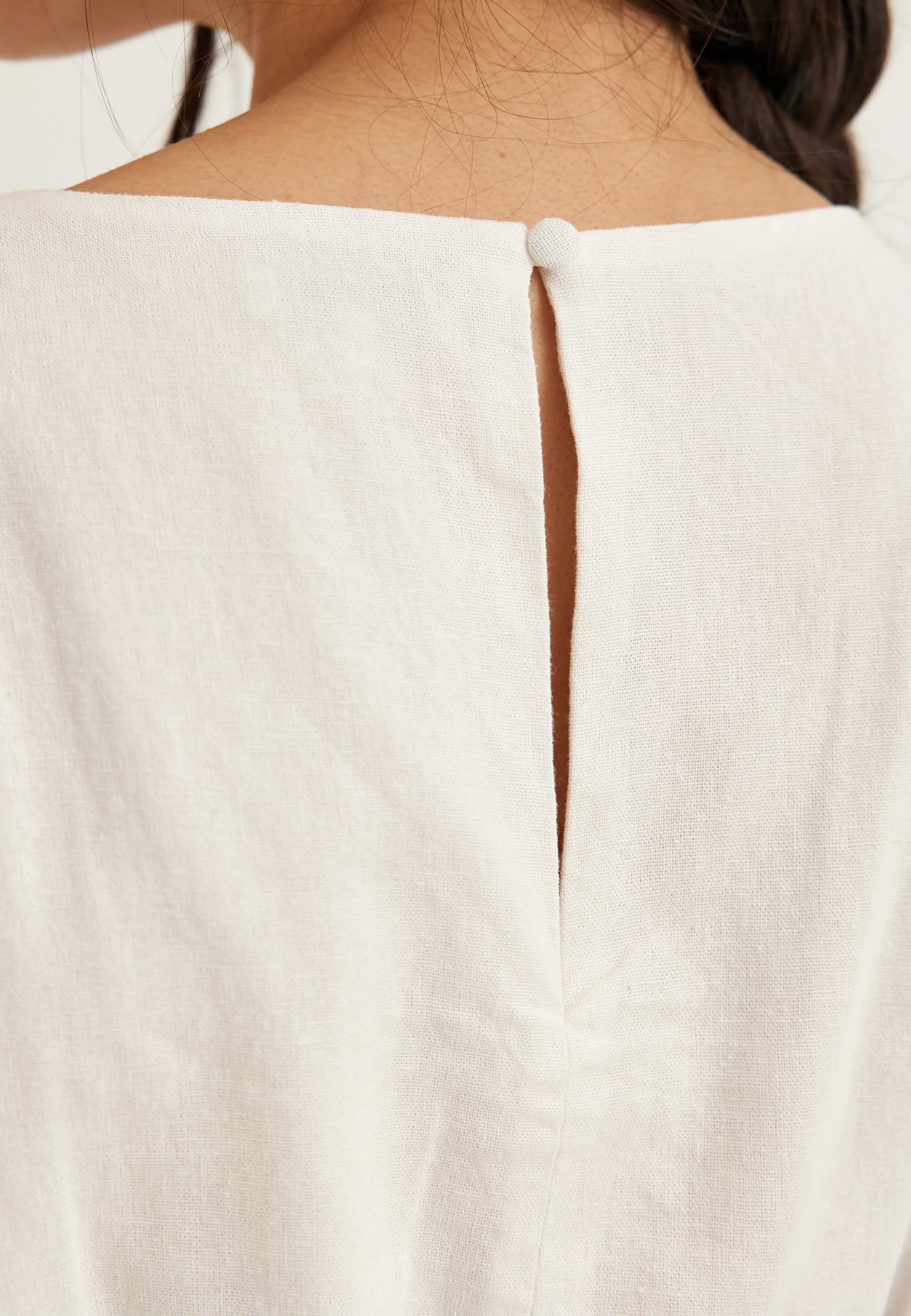 Balloon Sleeve Linen Maxi Dress - Image 9