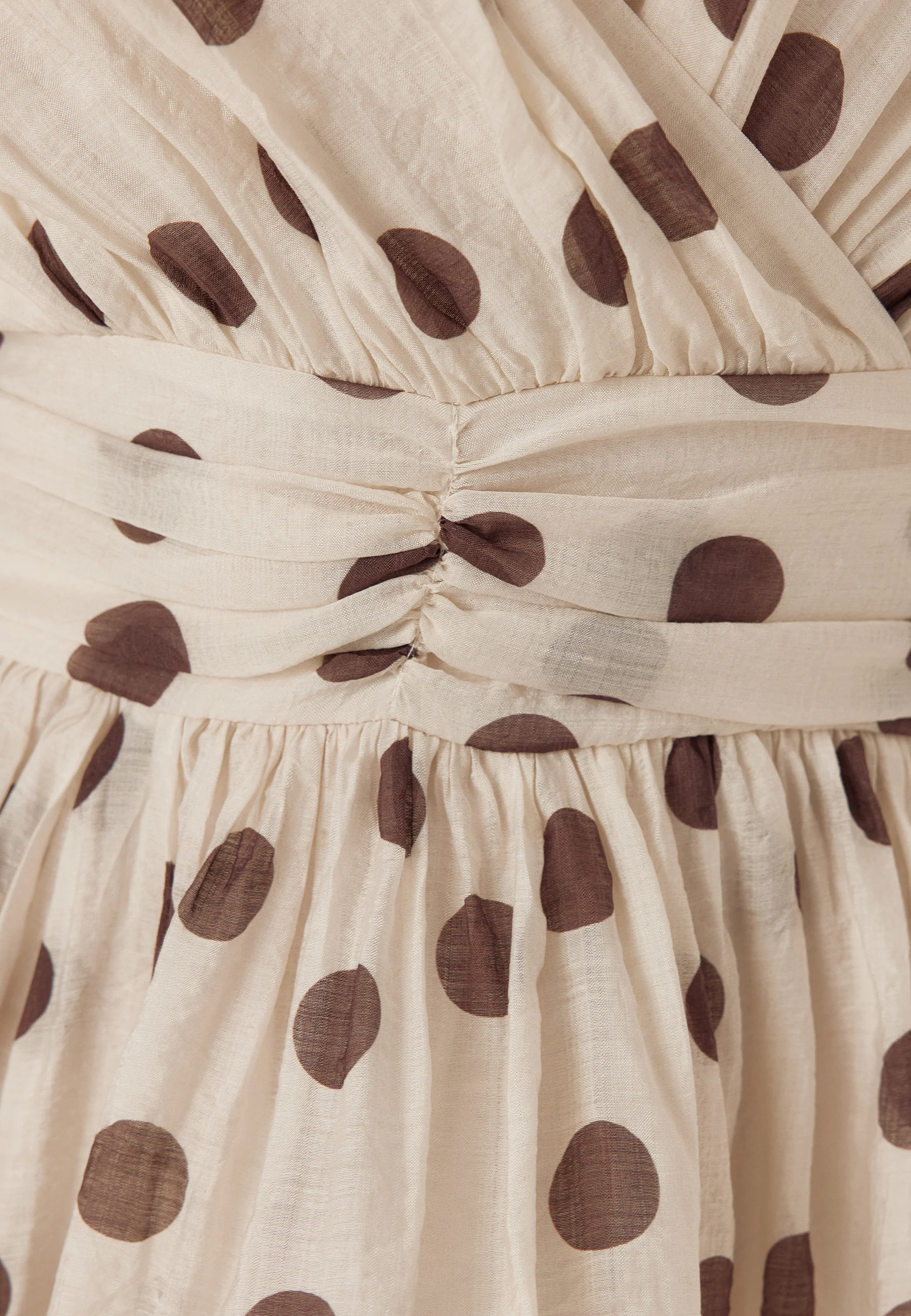 Balloon Sleeve Short Flounce Dress - Image 3