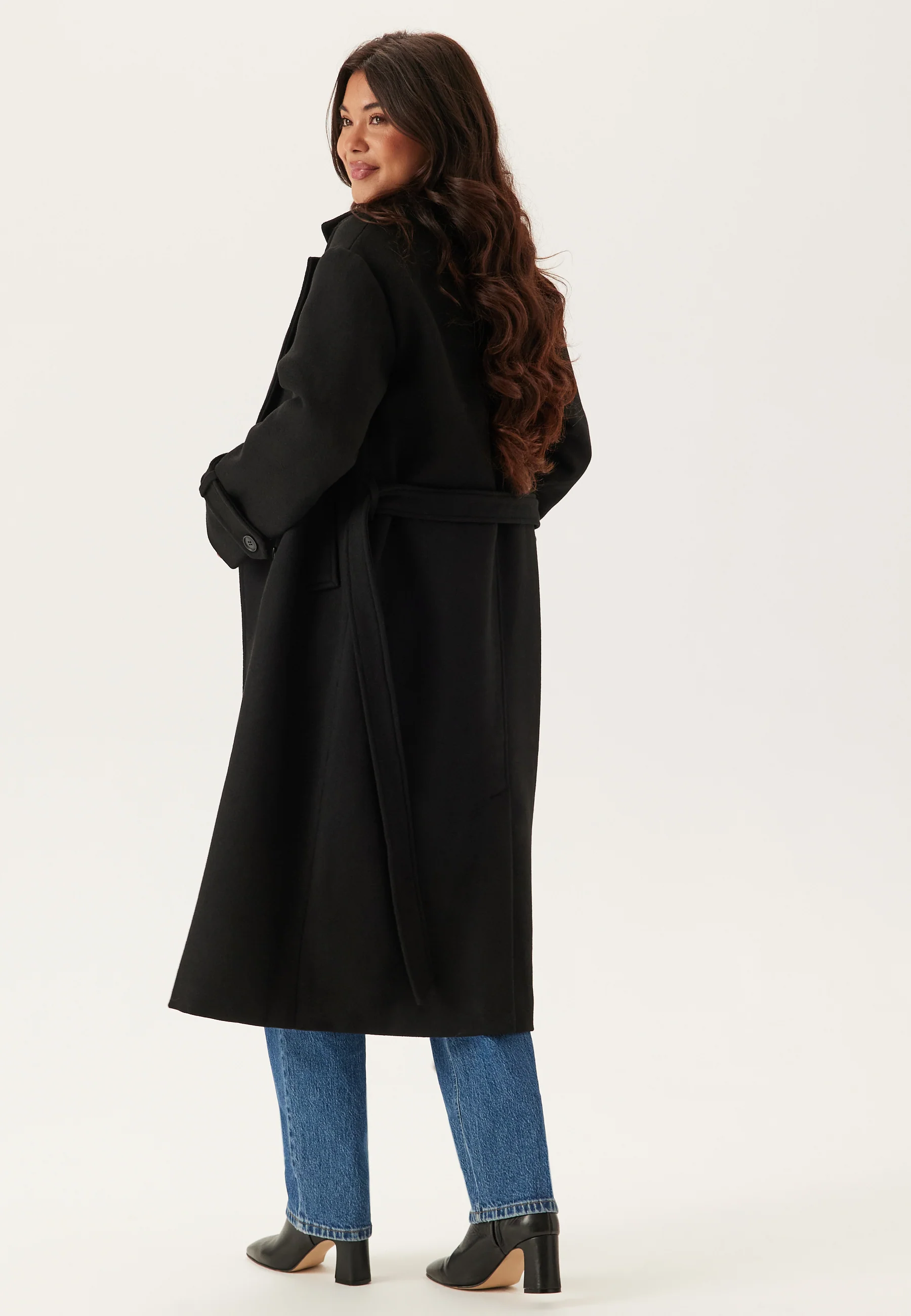 Belted Wool Blend Coat - Image 3