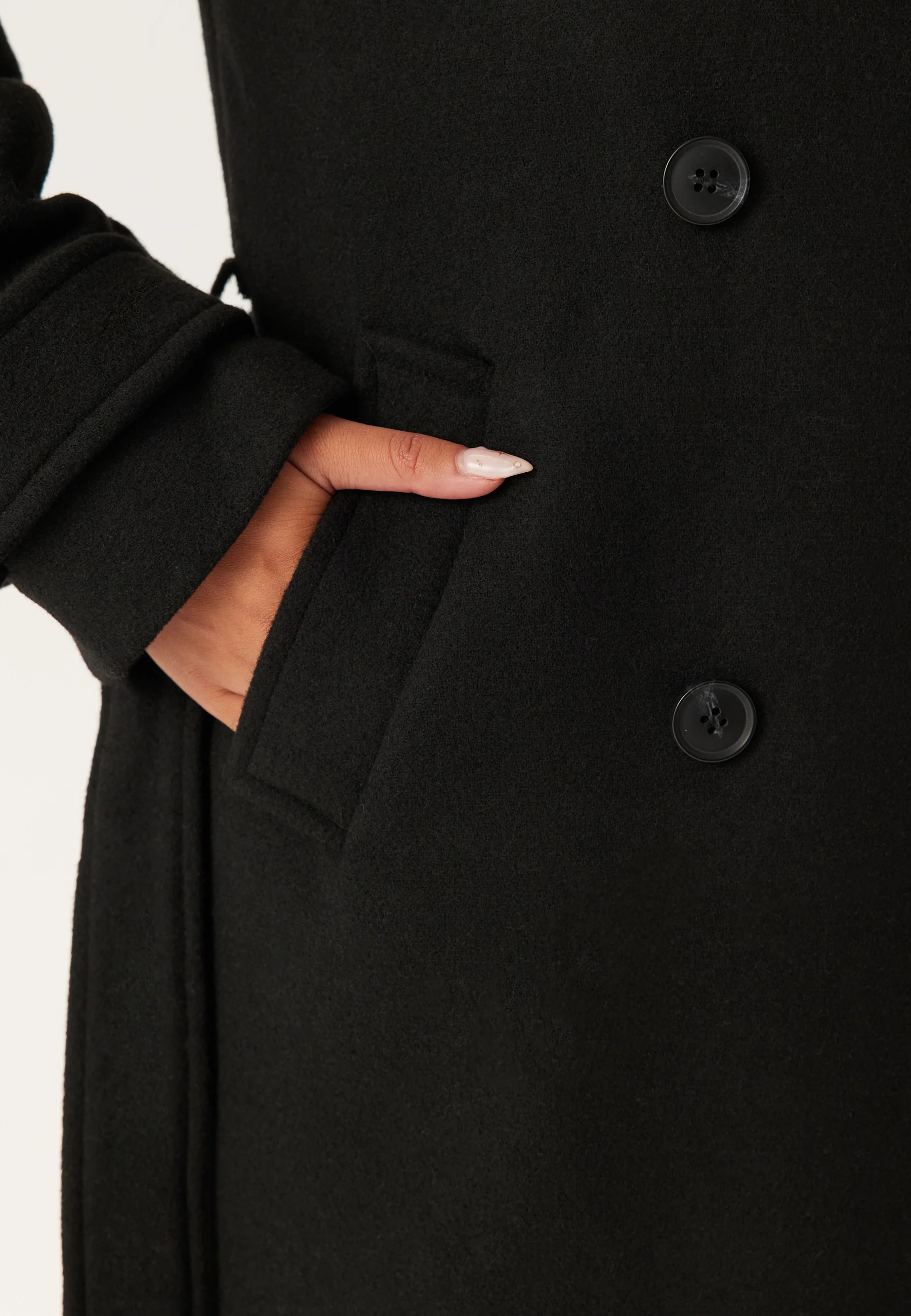 Belted Wool Blend Coat - Image 5