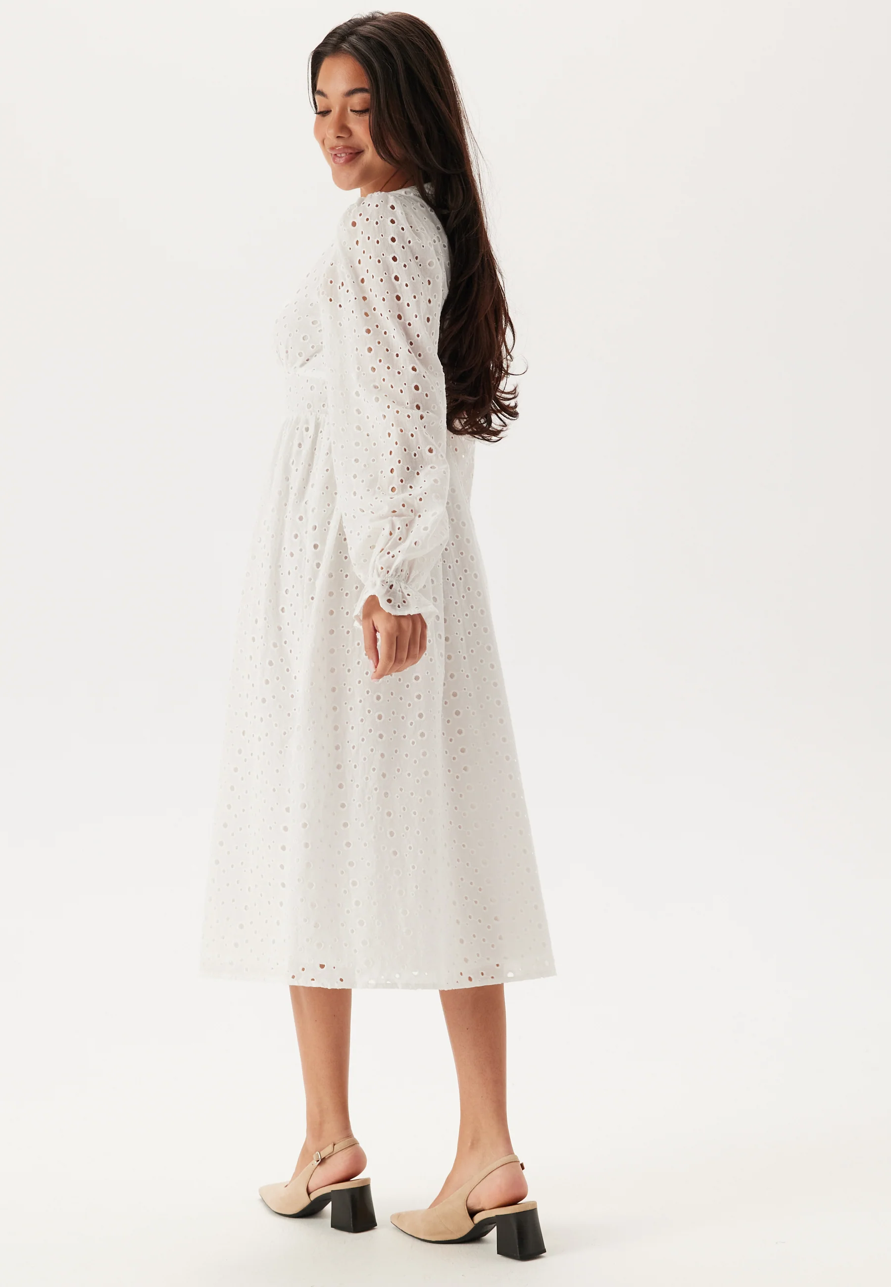 Broderie Anglaise Midi Dress - Image 2