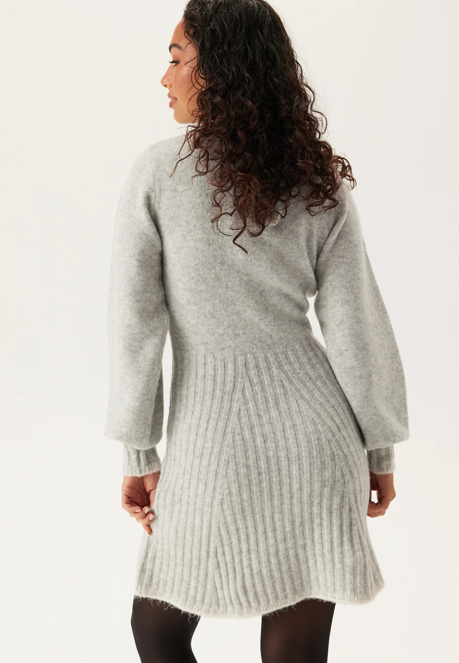 Contrast Edge Knitted Dress - Image 3