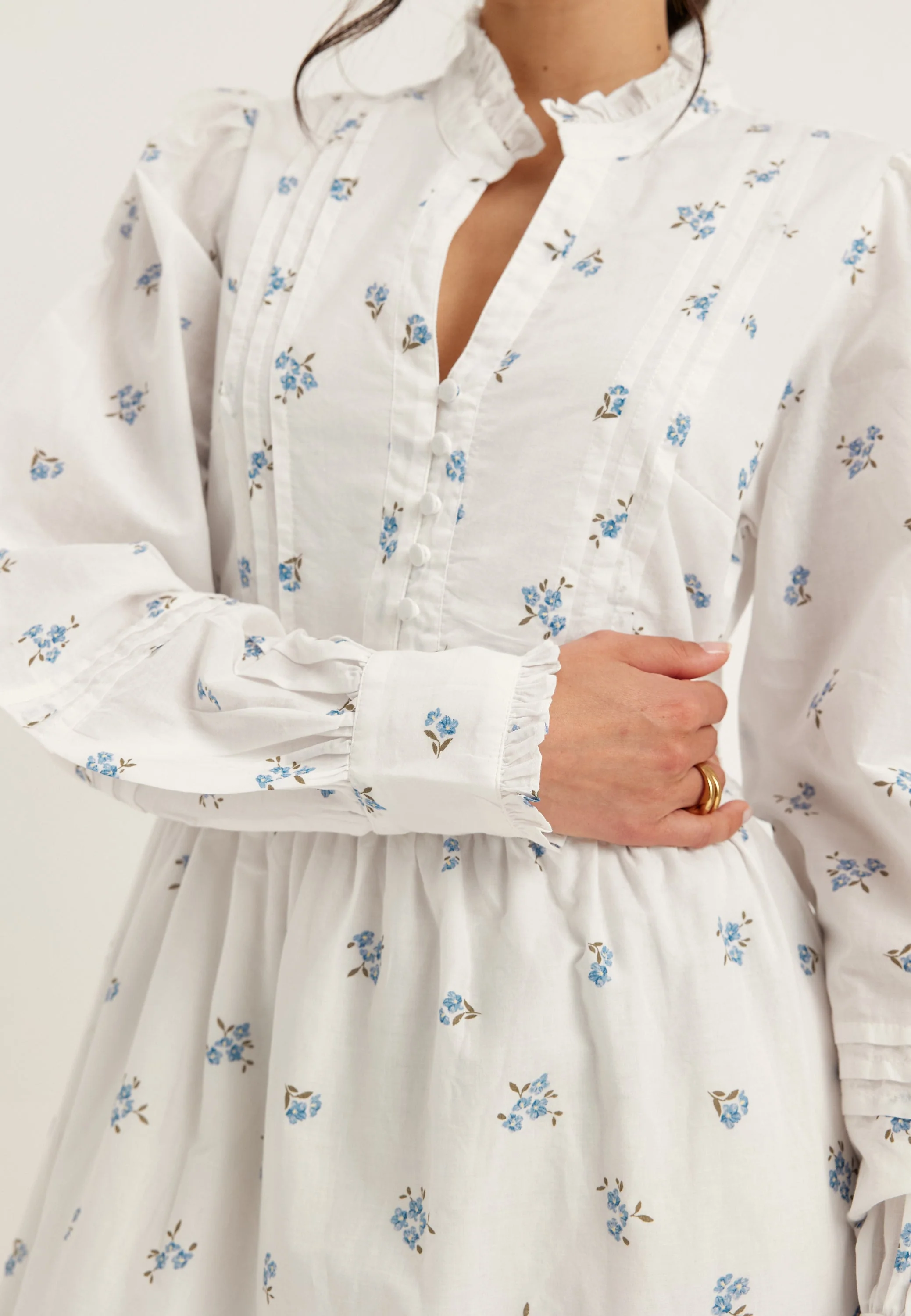 Cotton Pleated Maxi Dress - Image 4