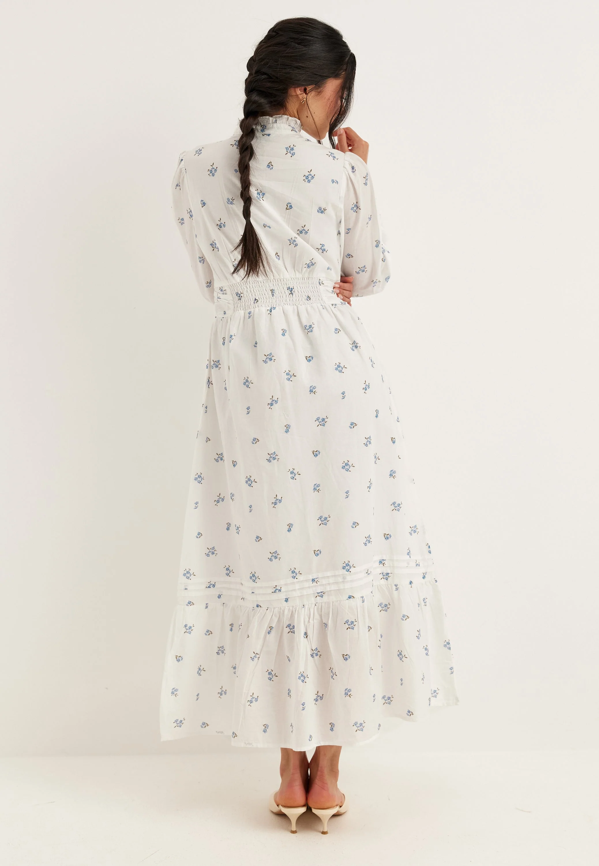 Cotton Pleated Maxi Dress - Image 5