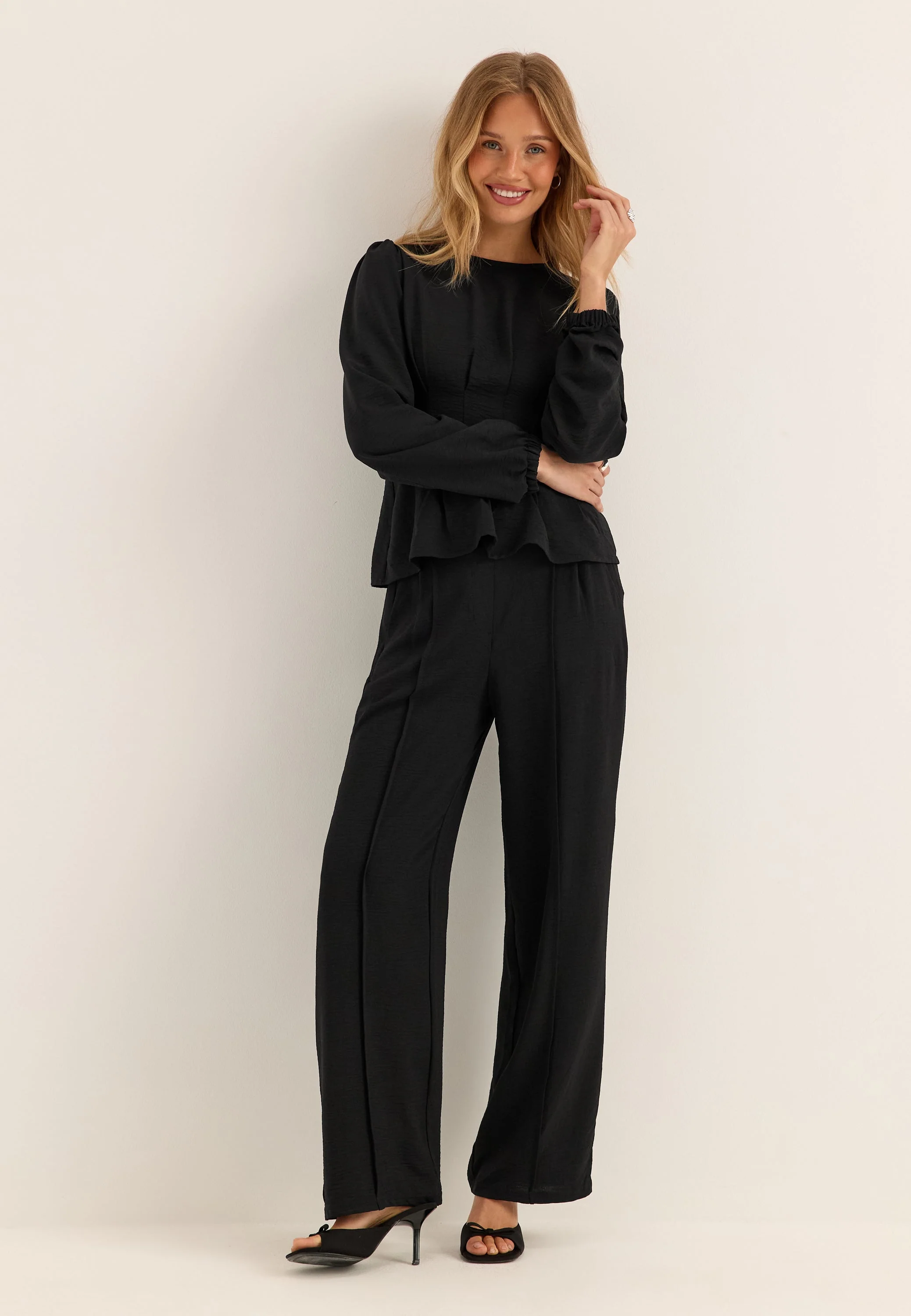 Crepe Front Seam Trousers - Image 2