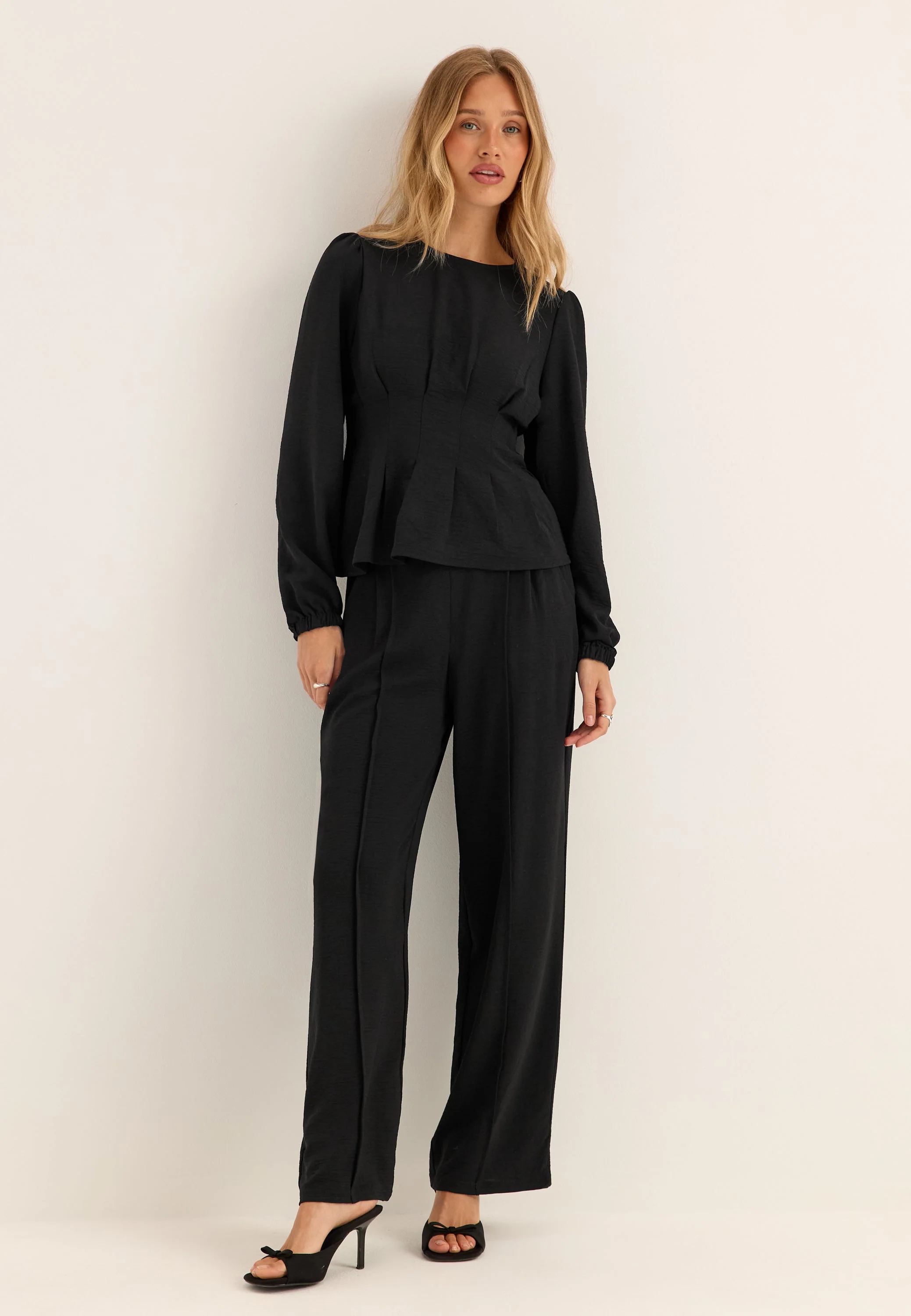 Crepe Pleated Blouse - Image 4