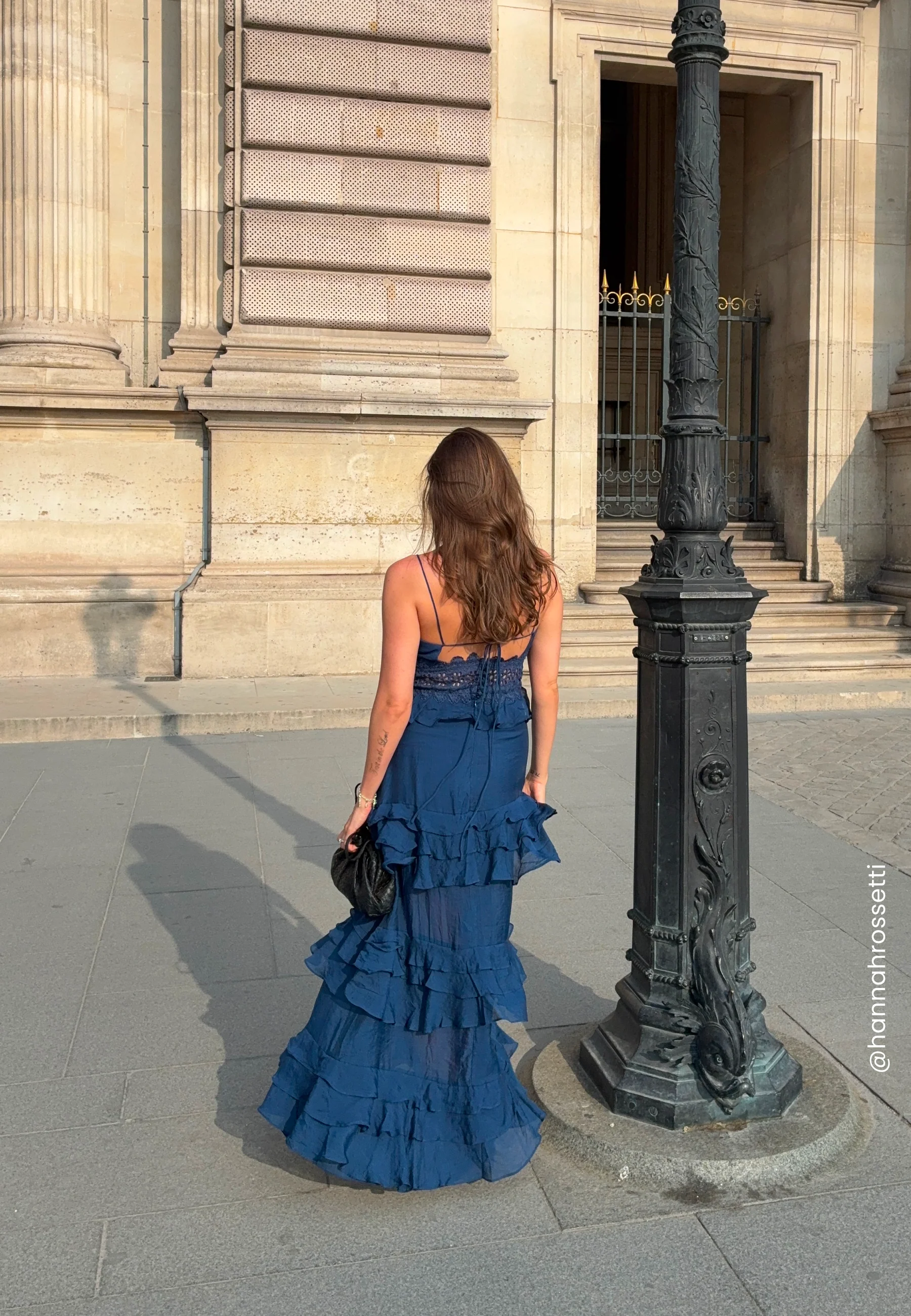 Crochet Waist Flounce Maxi Dress - Image 3