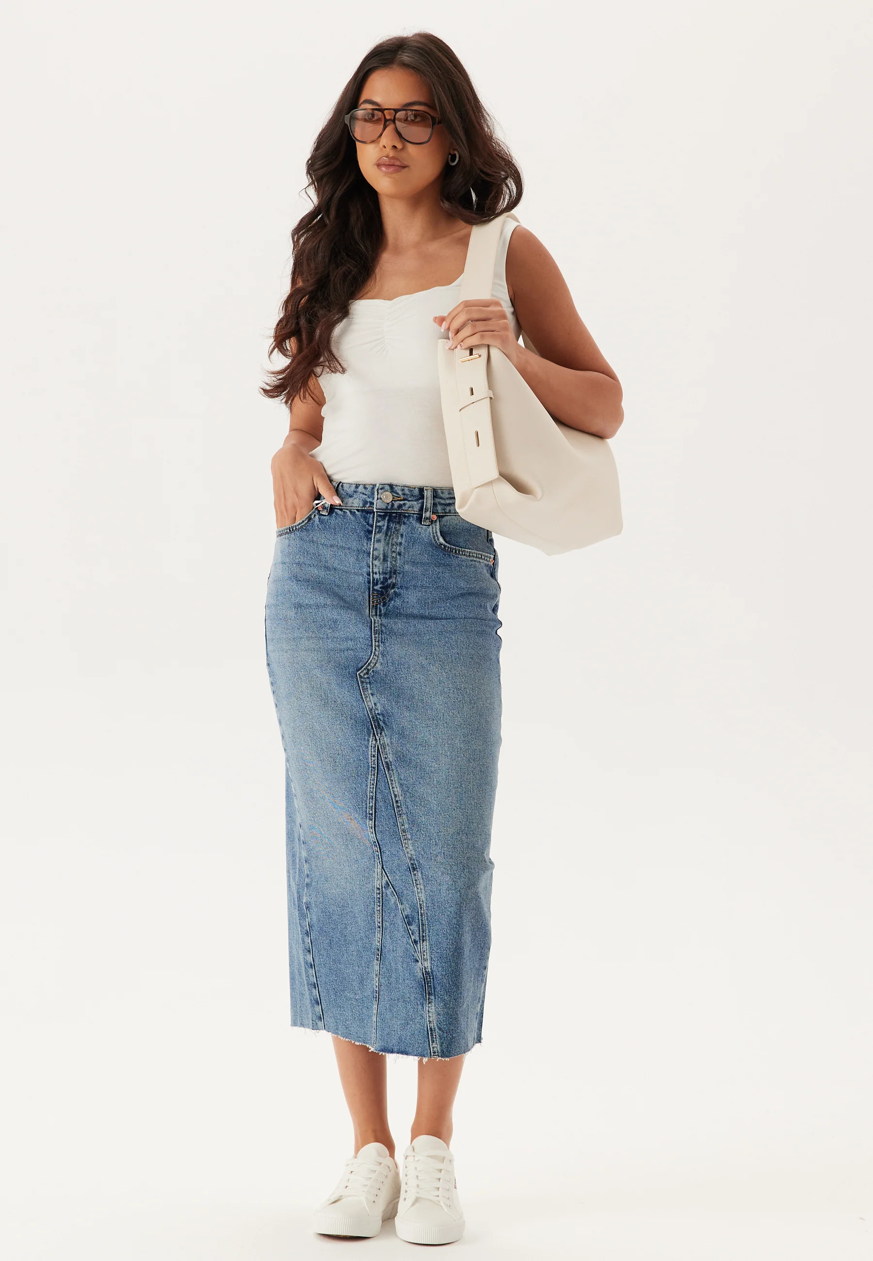 Denim Midi Skirt - Image 5