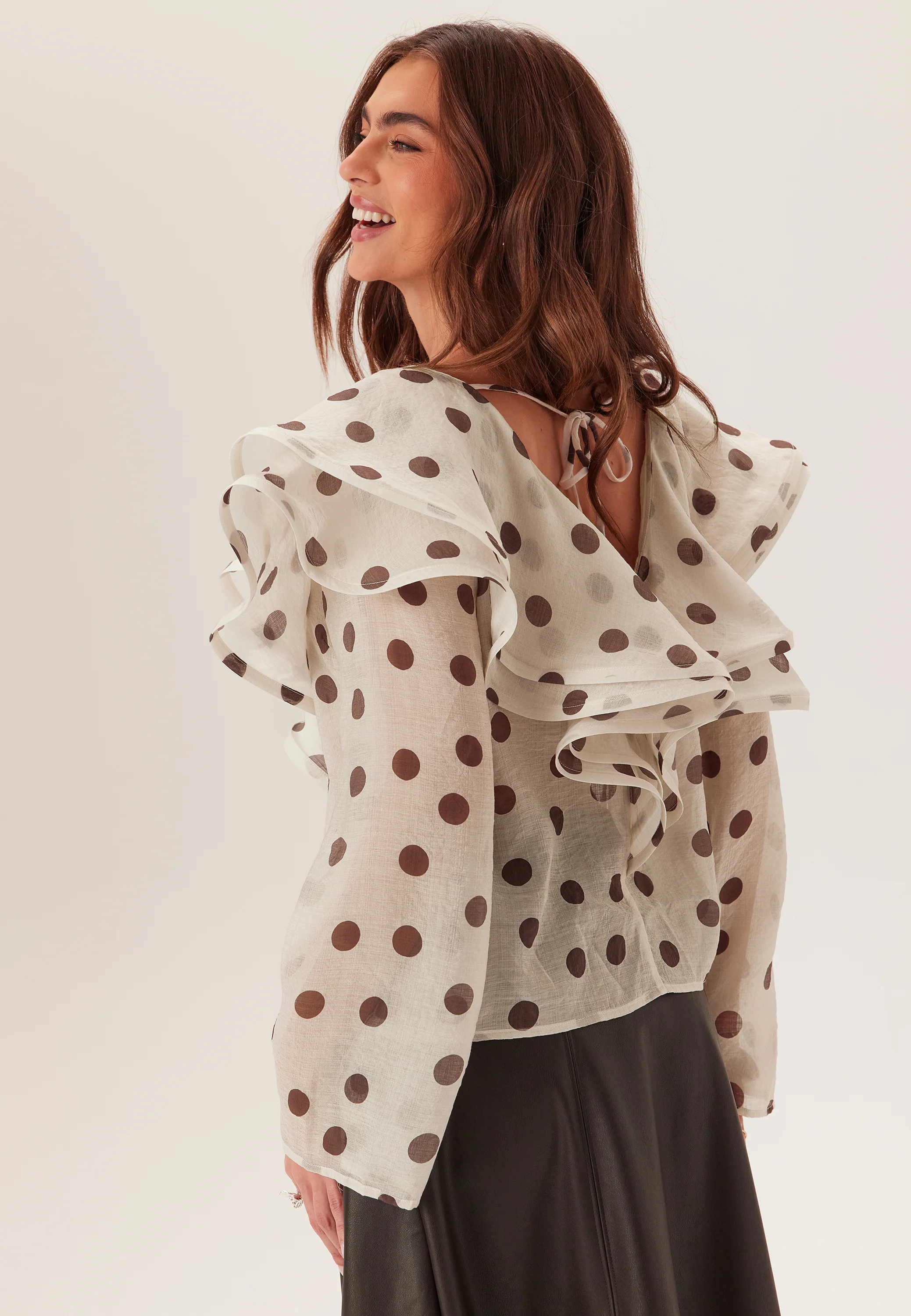 Flounce Sheer Blouse - Image 5