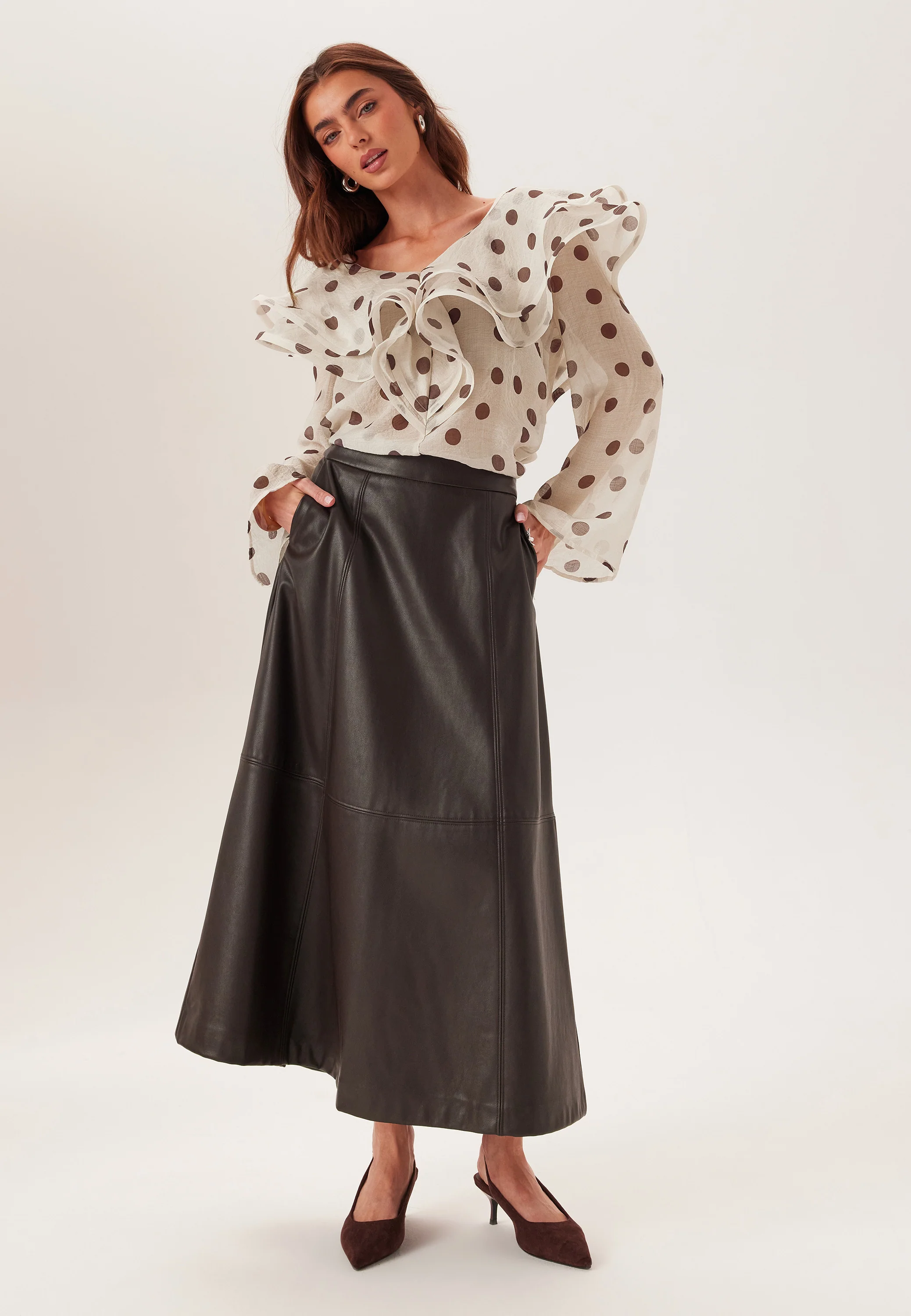 Flounce Sheer Blouse - Image 7