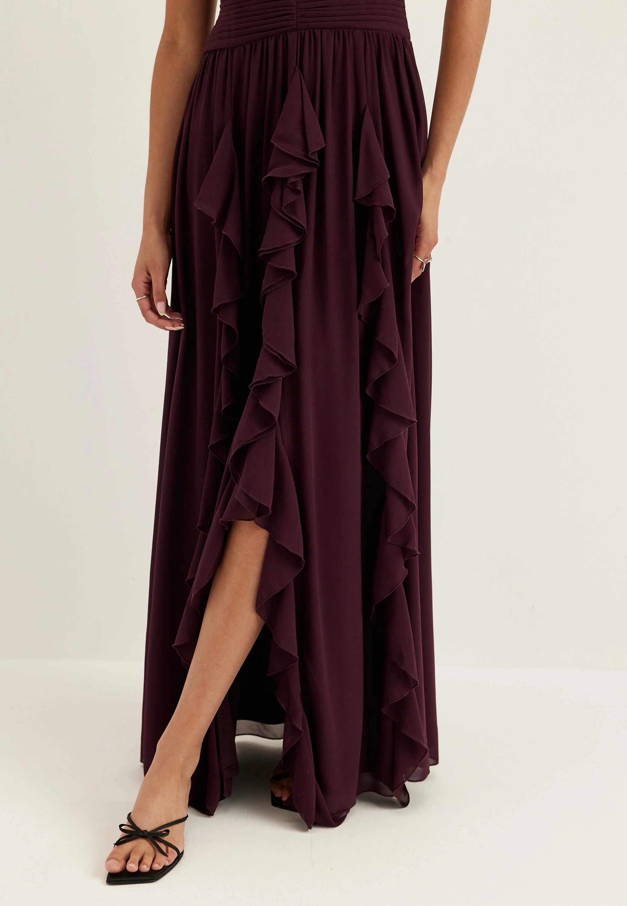 Frill Ruffle Chiffon Gown - Image 3