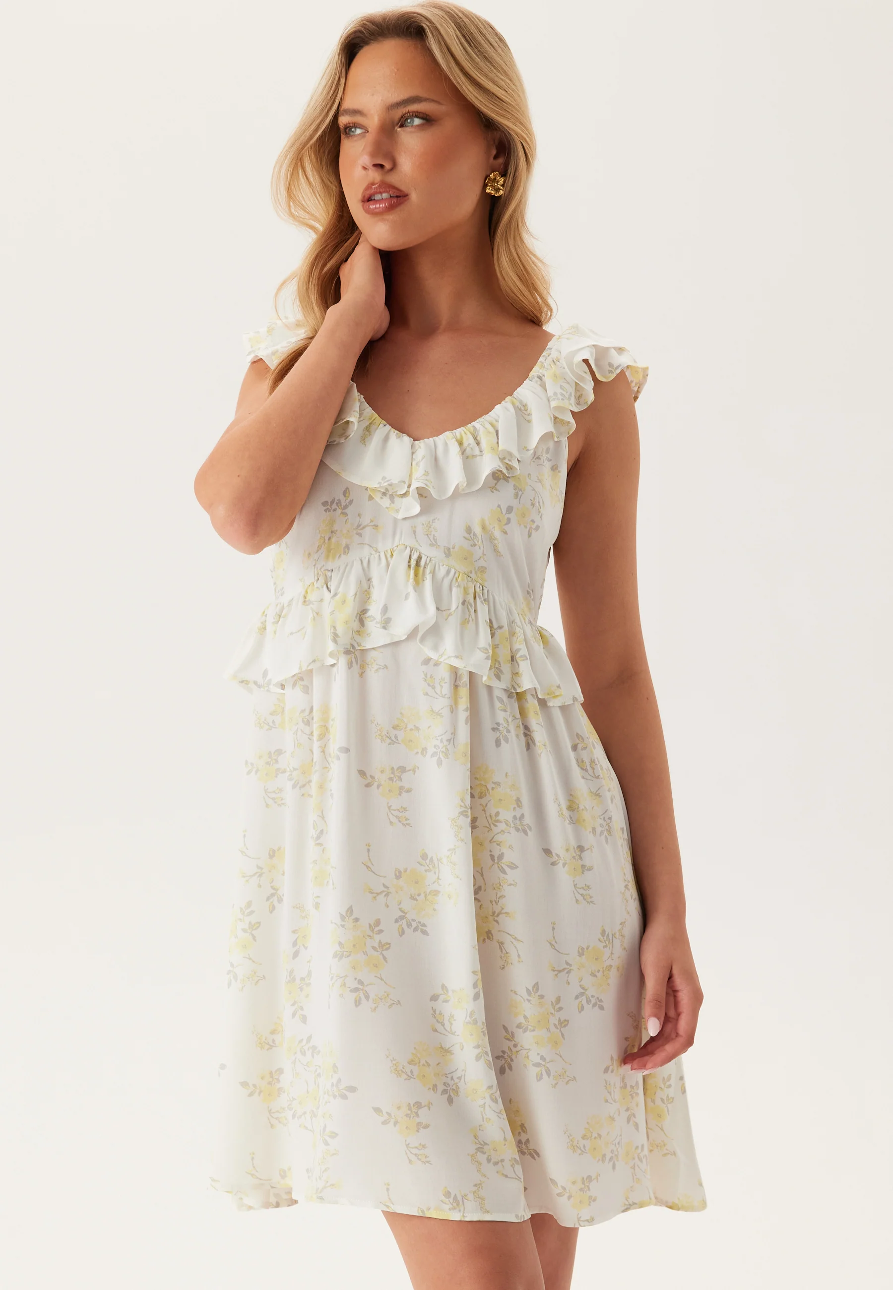Frill Viscose Dress Short - Image 2