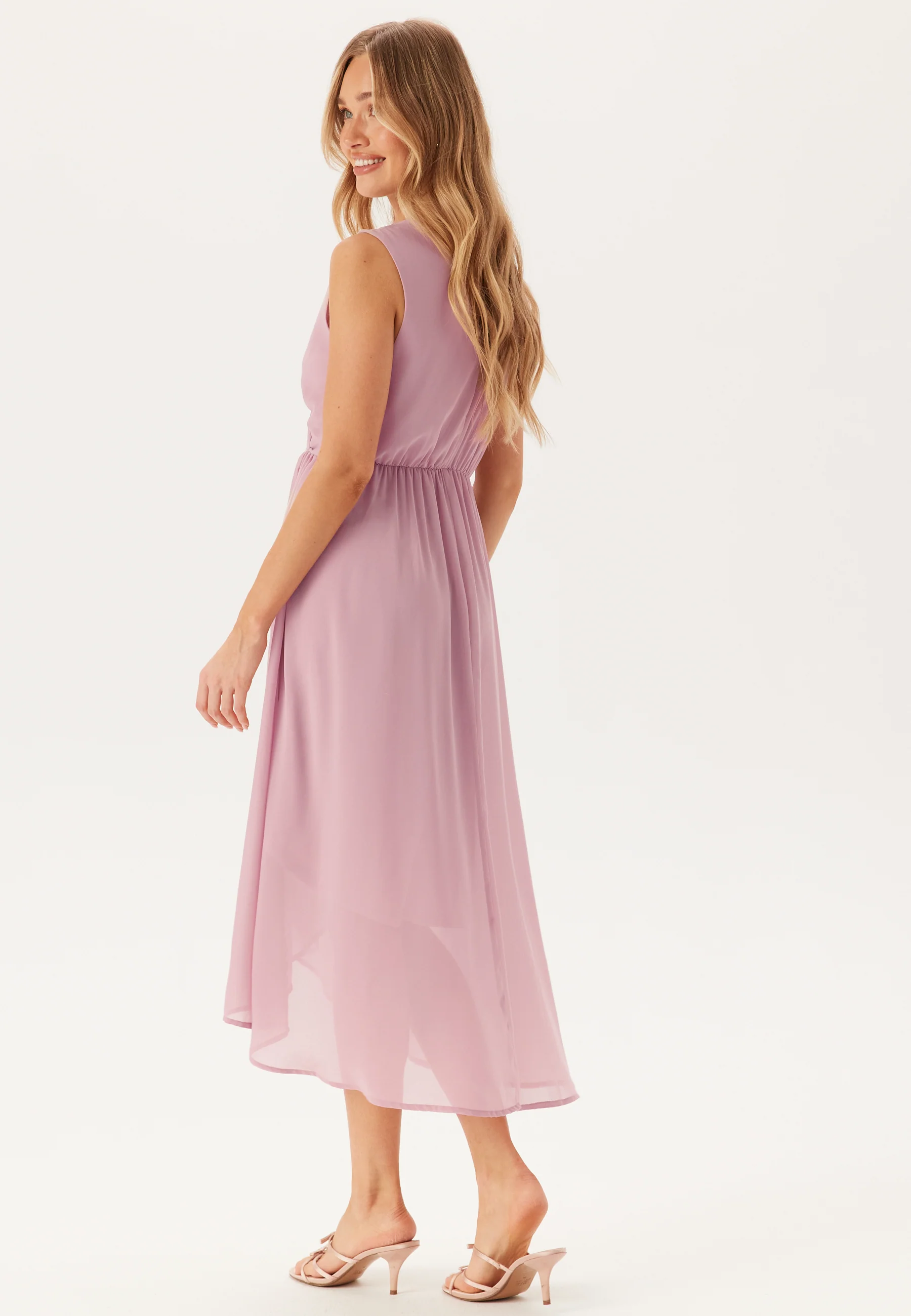 High-Low Sleeveless Chiffon Dress - Image 2