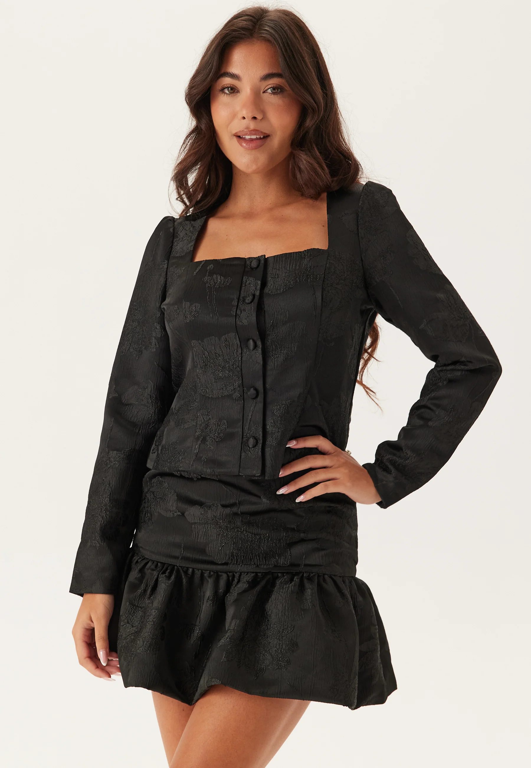 Jacquard Short Flounce Skirt - Image 3