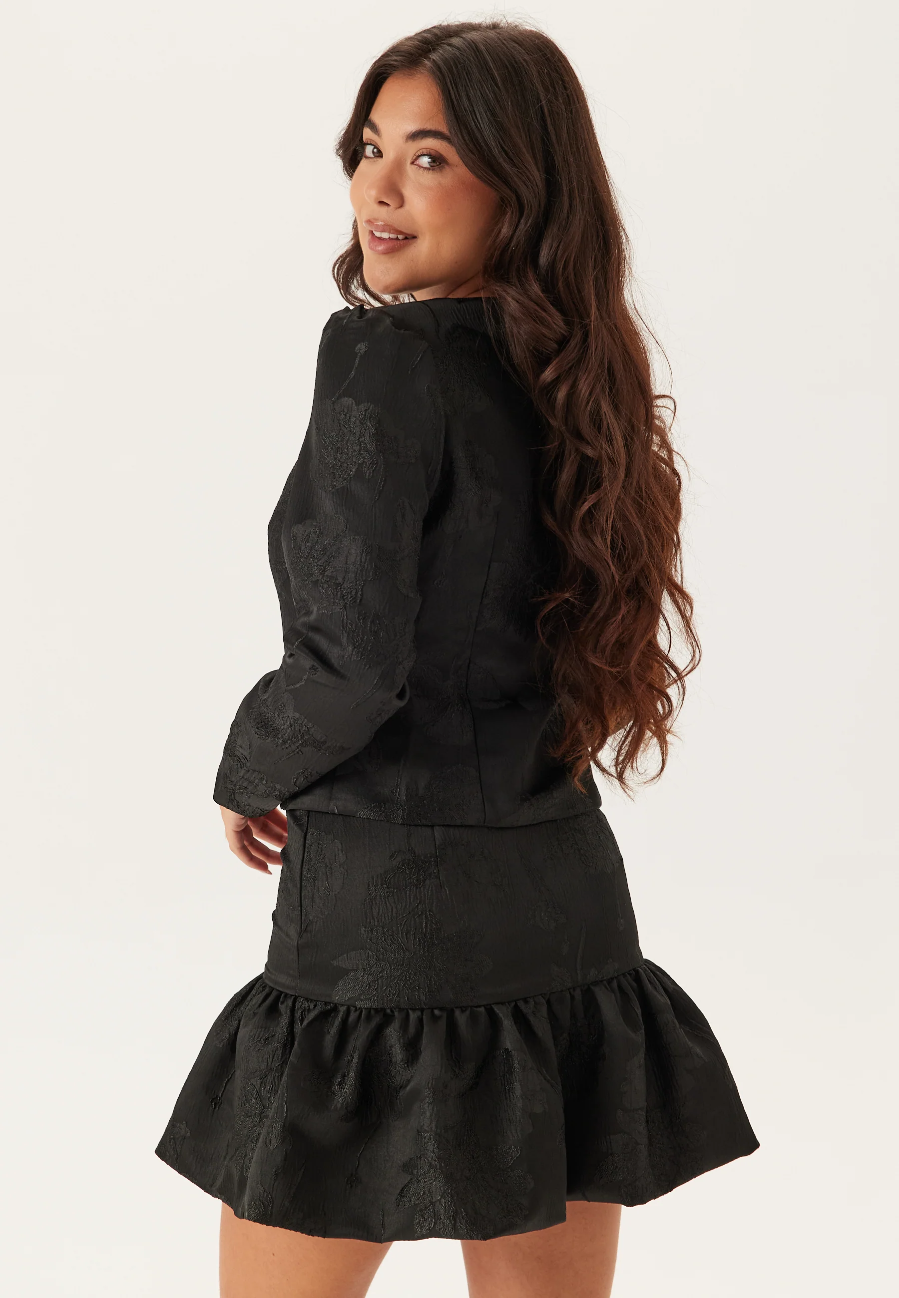 Jacquard Short Flounce Skirt - Image 4