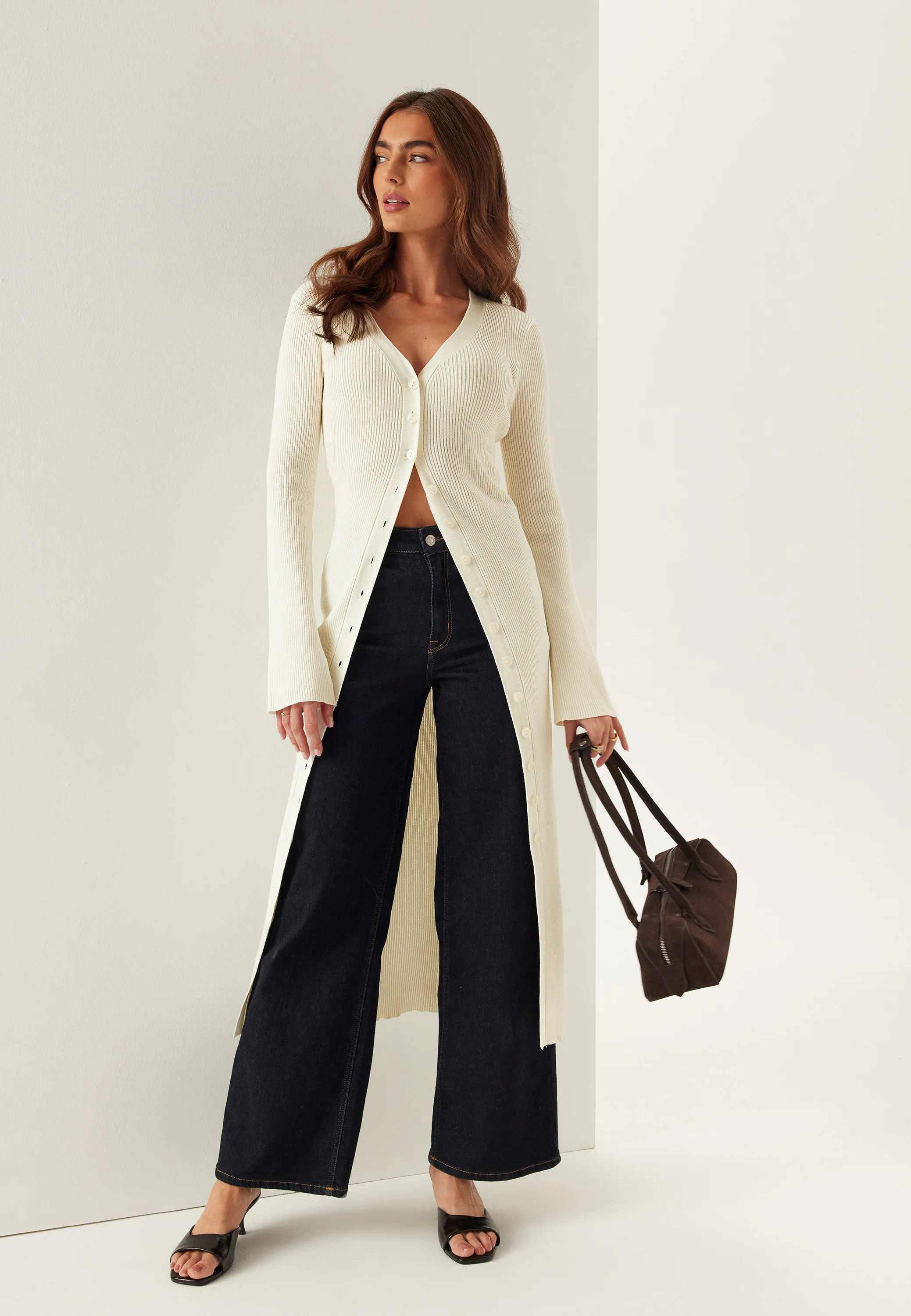 Knitted Cardigan Dress - Image 2