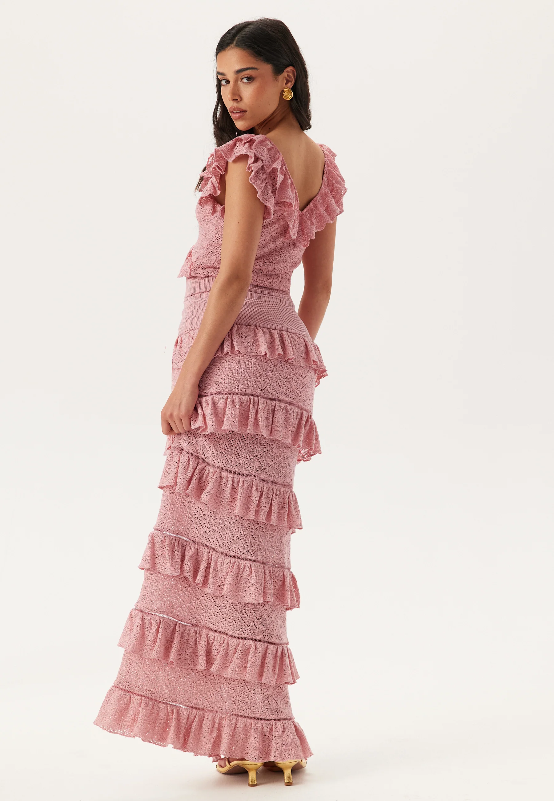 Knitted Frill Ankle Skirt - Image 3