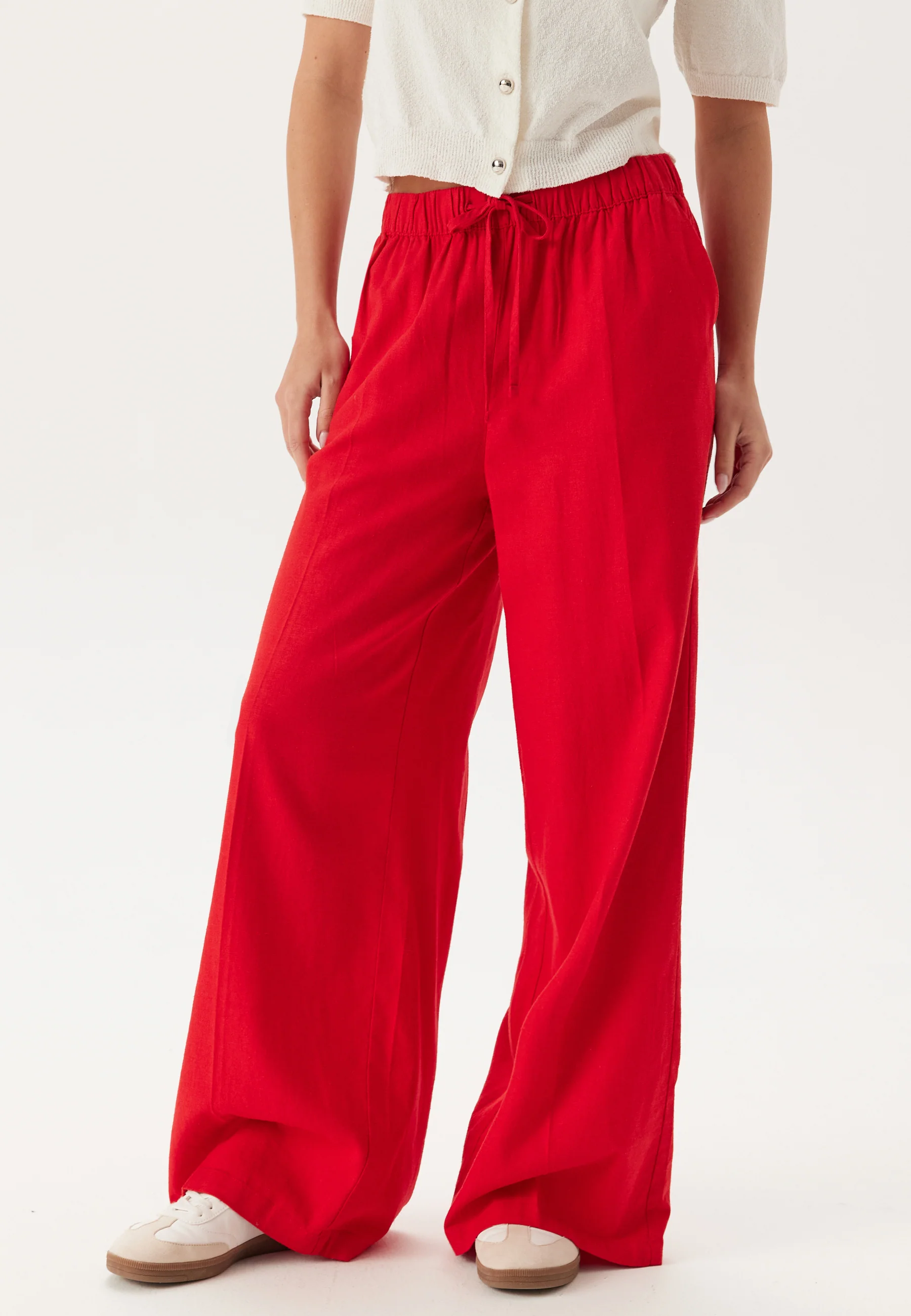 Linen Blend Trousers - Image 2