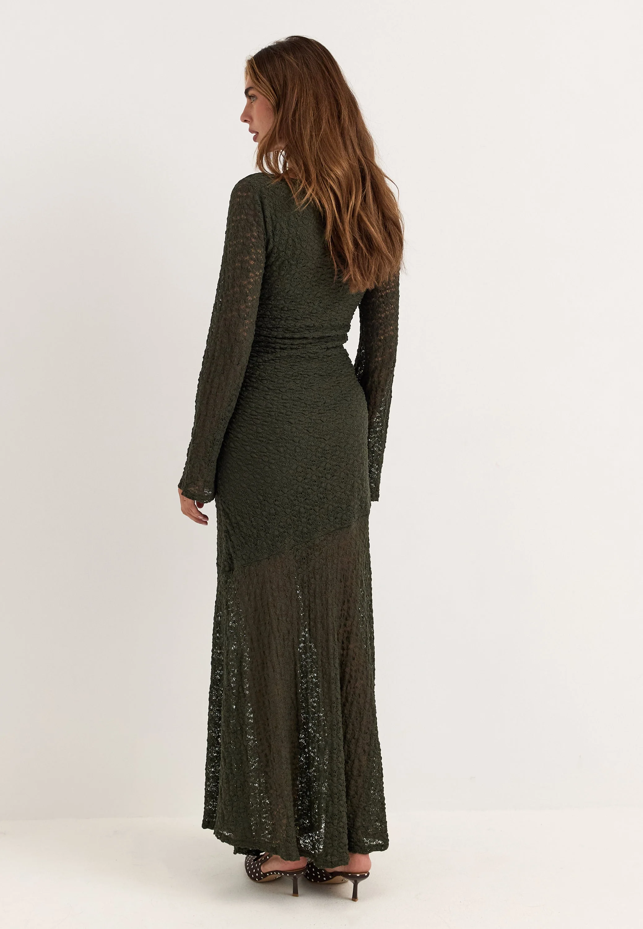 Long Sleeve Lace Maxi Dress - Image 4