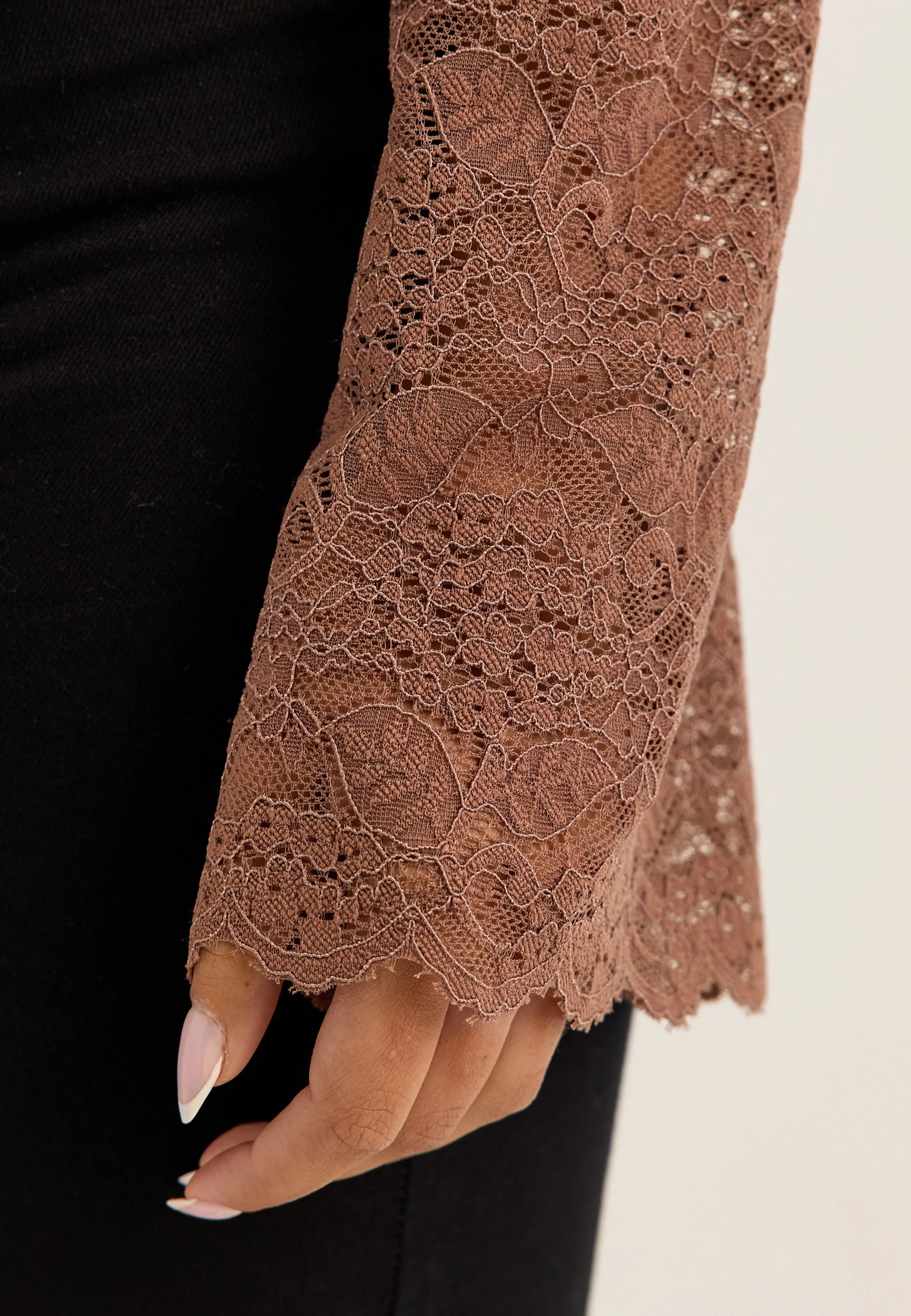 Long Sleeve Lace Top - Image 5