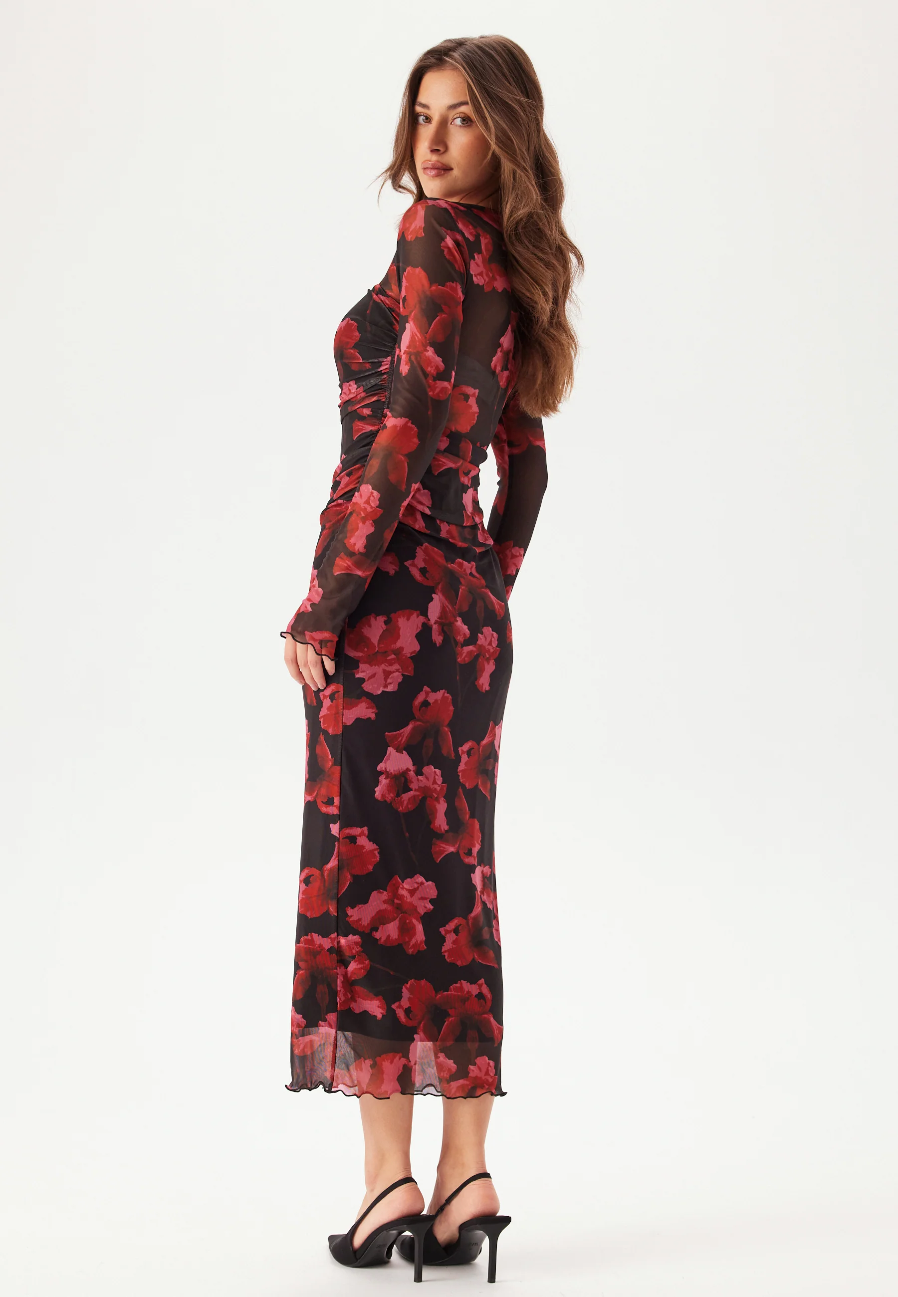Mesh Ruched Ankle Dress - Image 3
