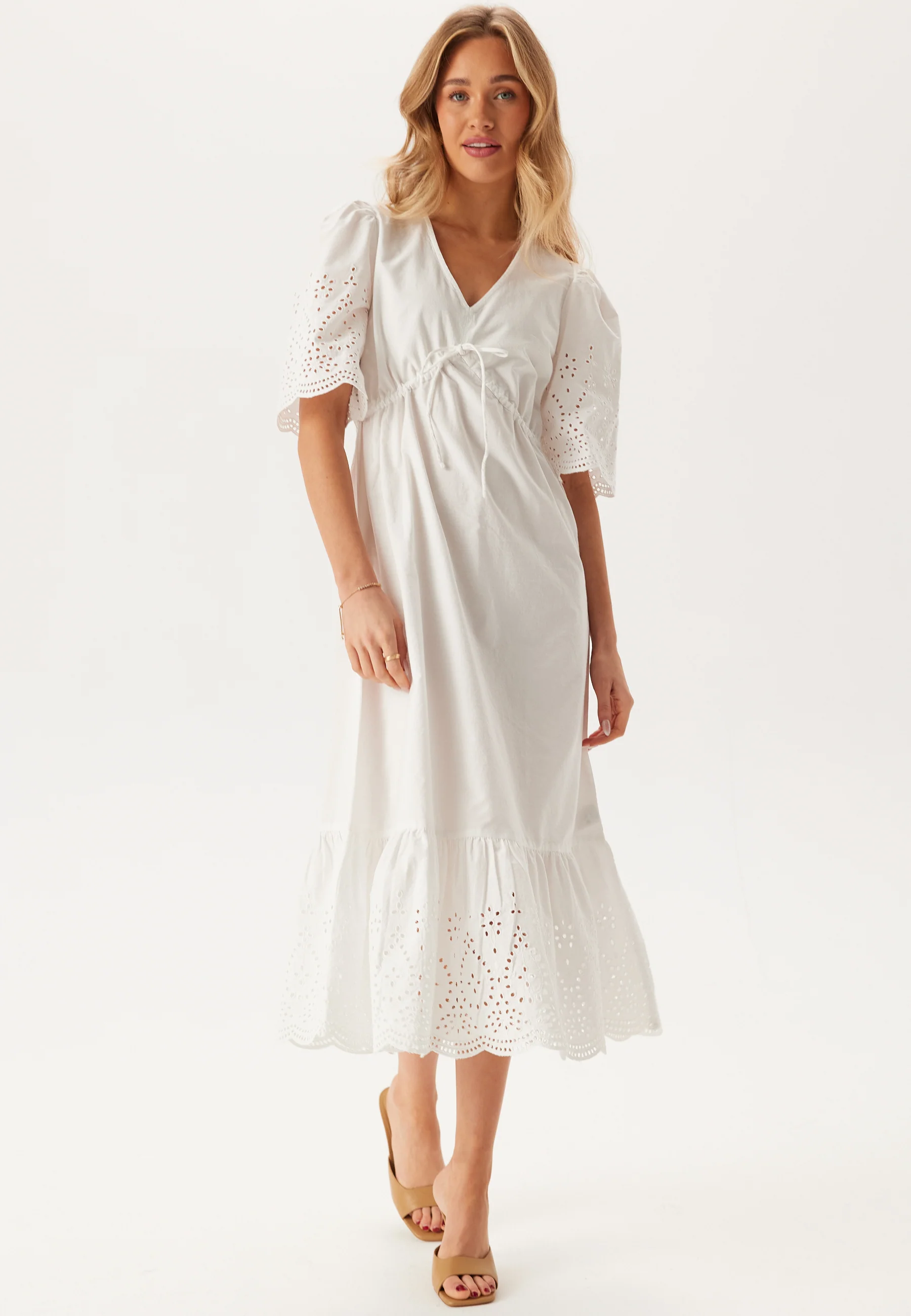 Midi Broderie Anglaise Dress - Image 5