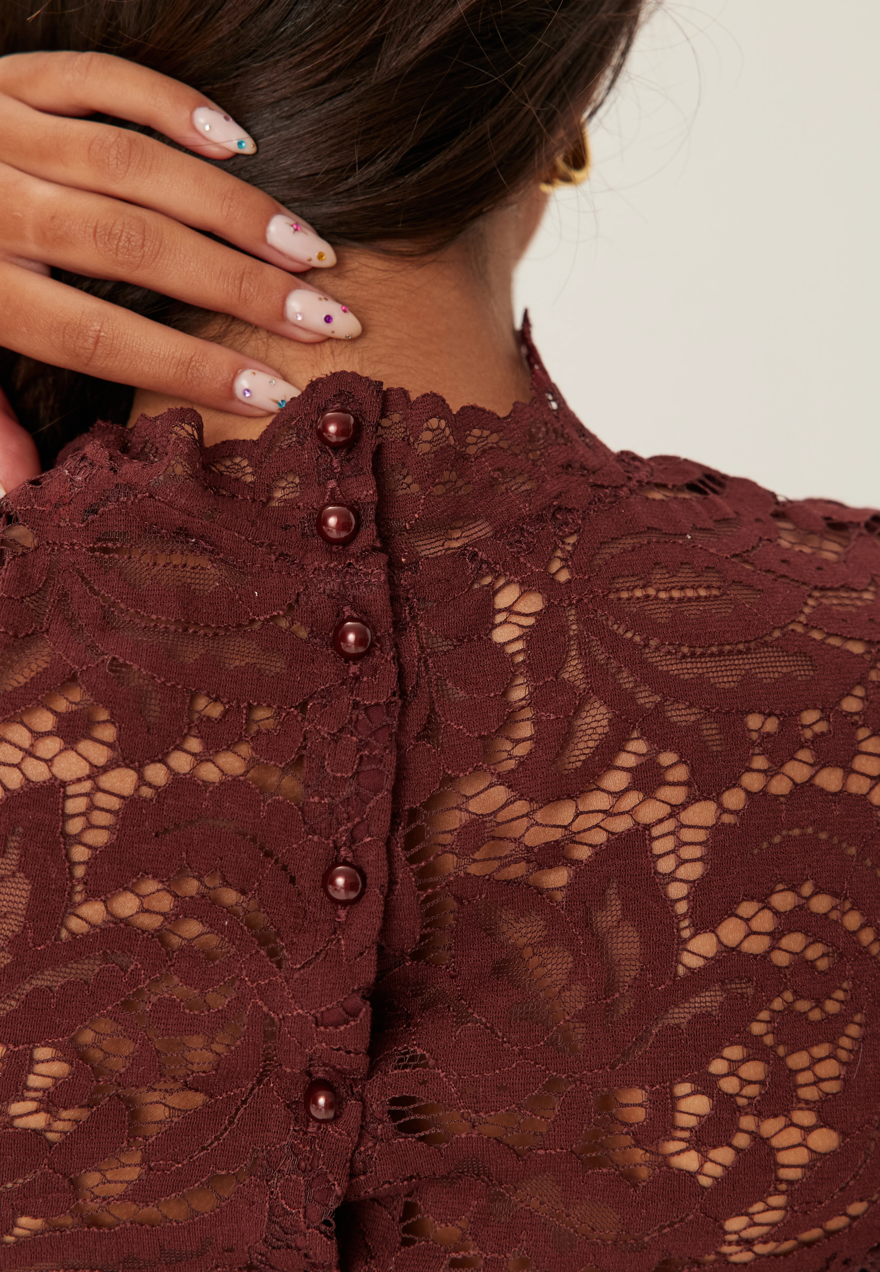 Peplum Cotton Lace Blouse - Image 5