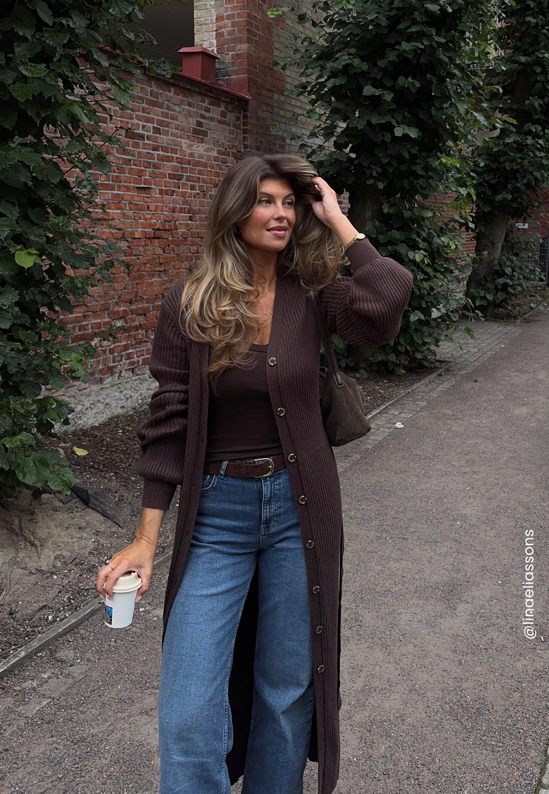 Rib Knitted Cardigan Dress - Image 5