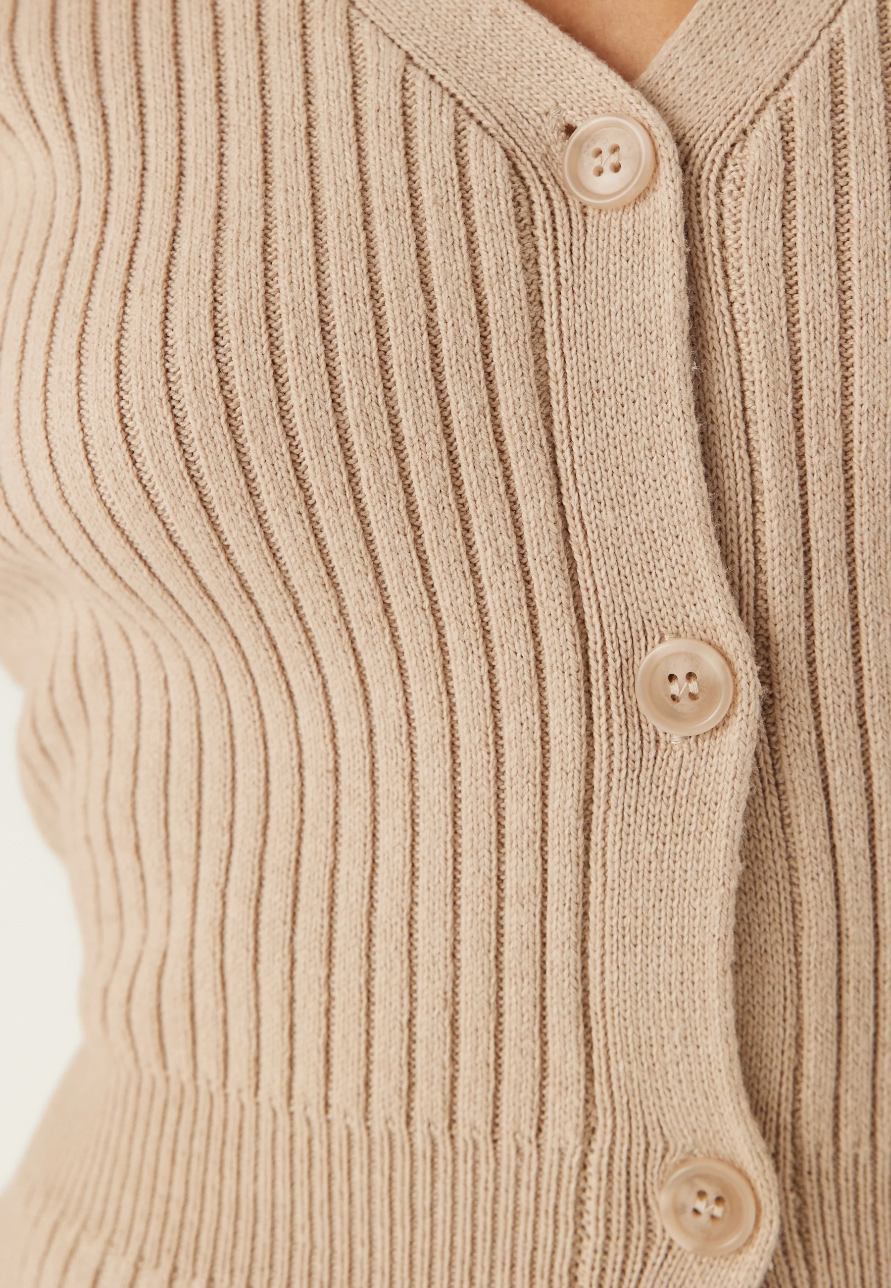 Rib Knitted Cardigan Dress - Image 8