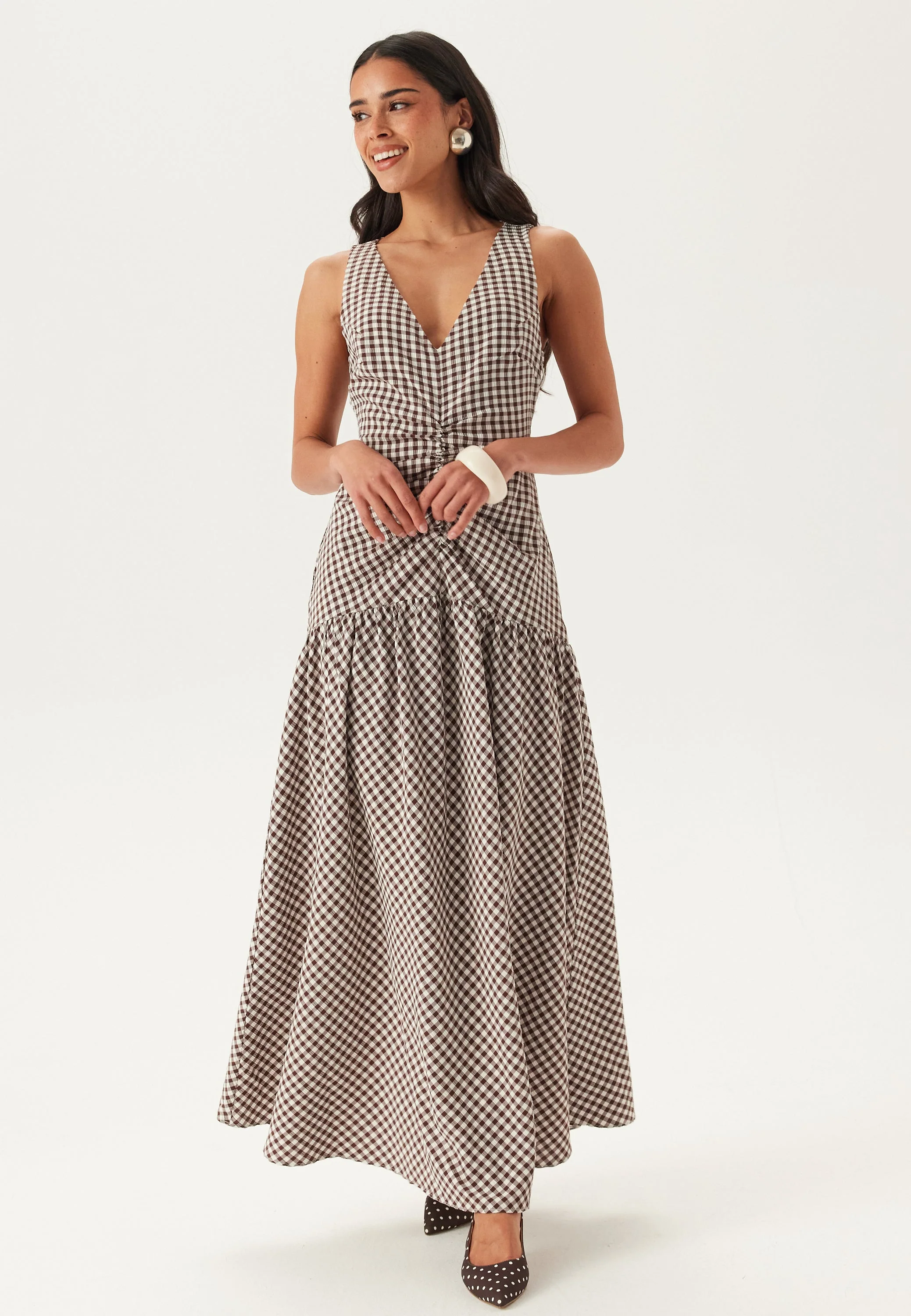 Ruched Front Ankle Dress - Image 3