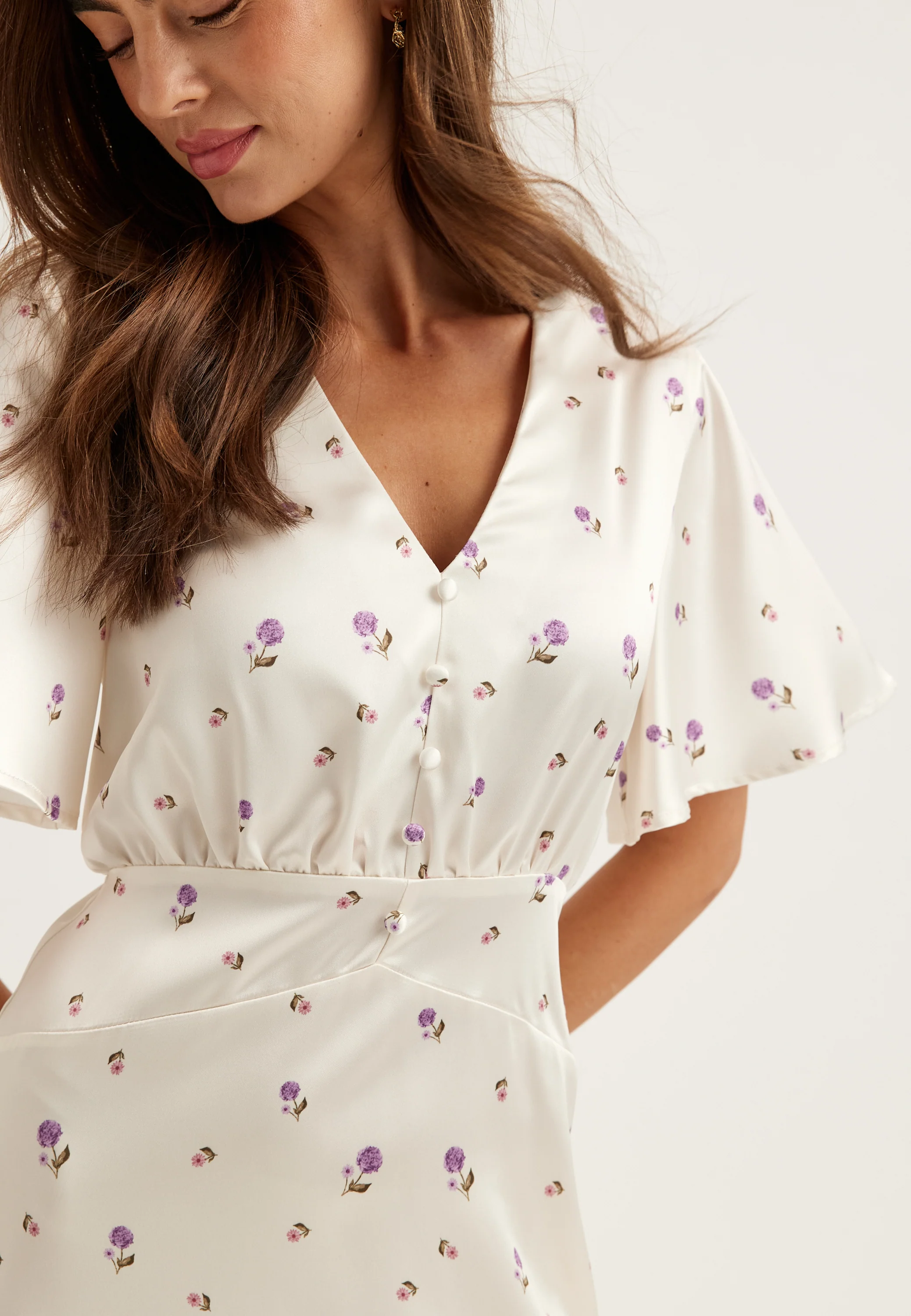 Satin Scarf Maxi Dress - Image 2
