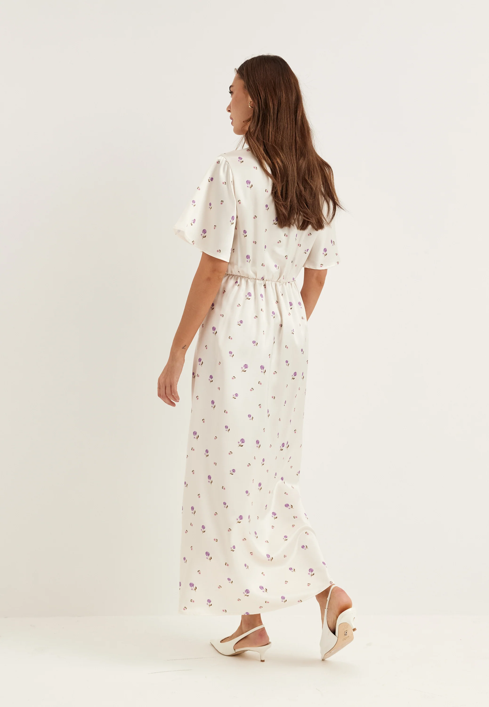 Satin Scarf Maxi Dress - Image 3