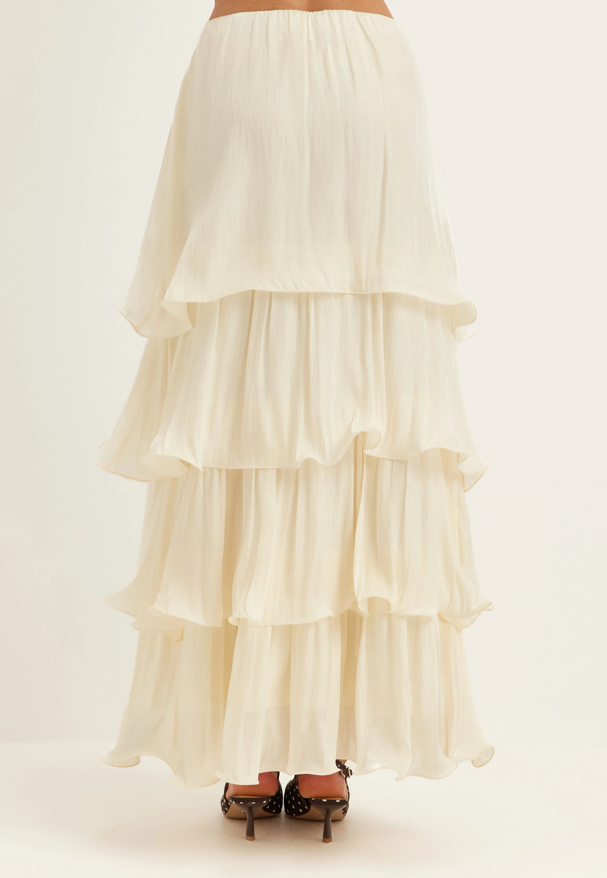 Shimmer Flounce Maxi Skirt - Image 7
