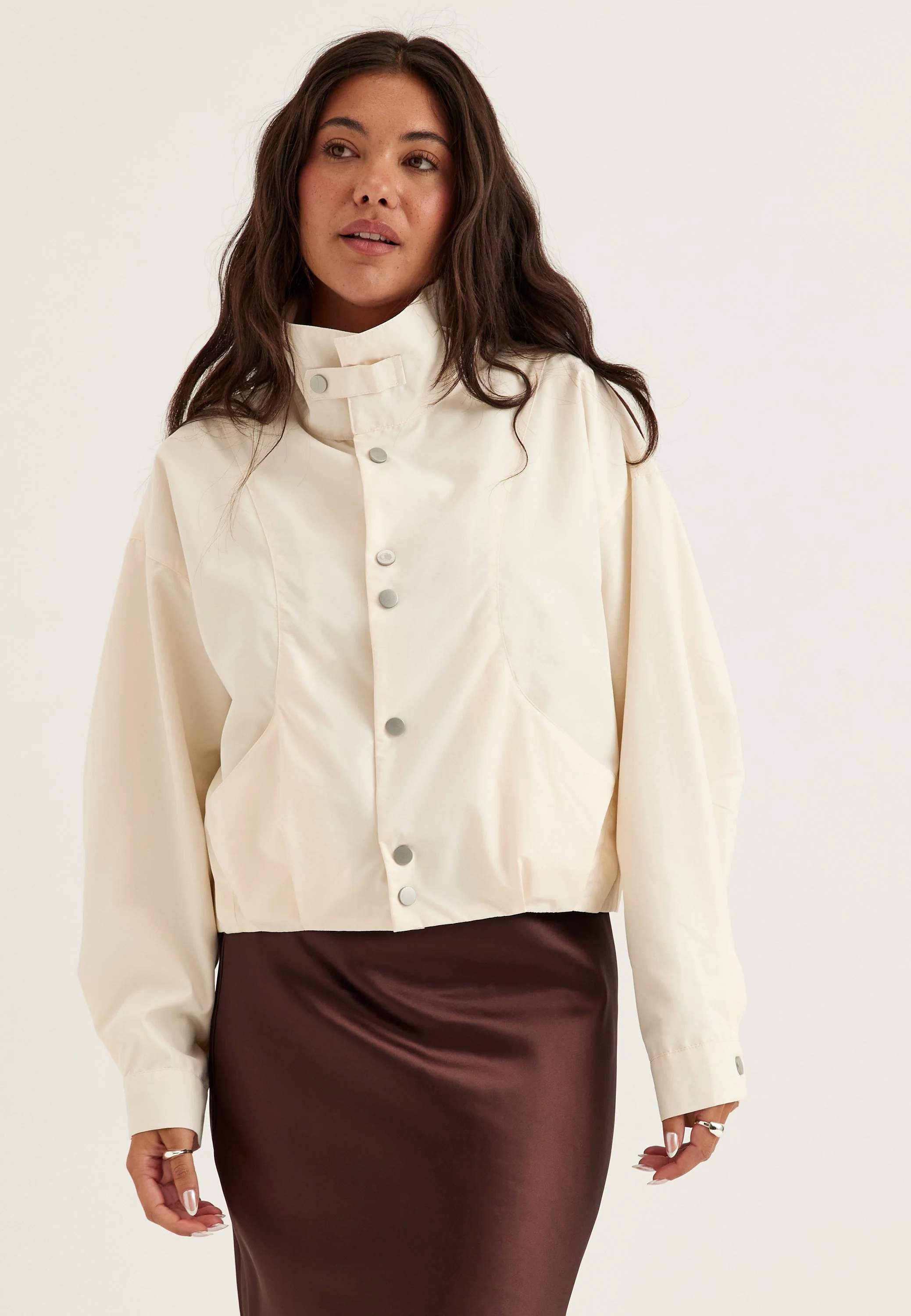 Short High Collar Jacket - Image 3
