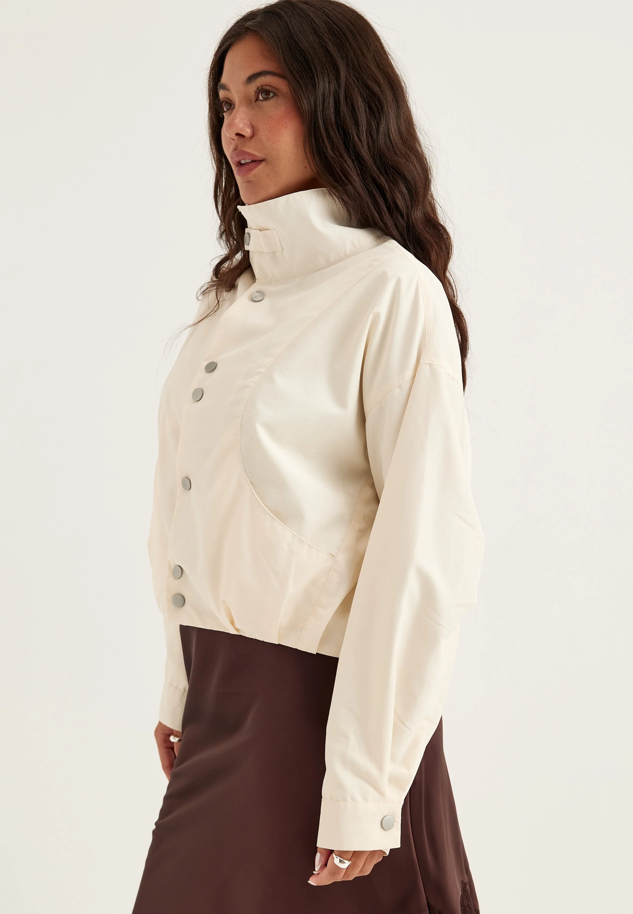 Short High Collar Jacket - Image 6