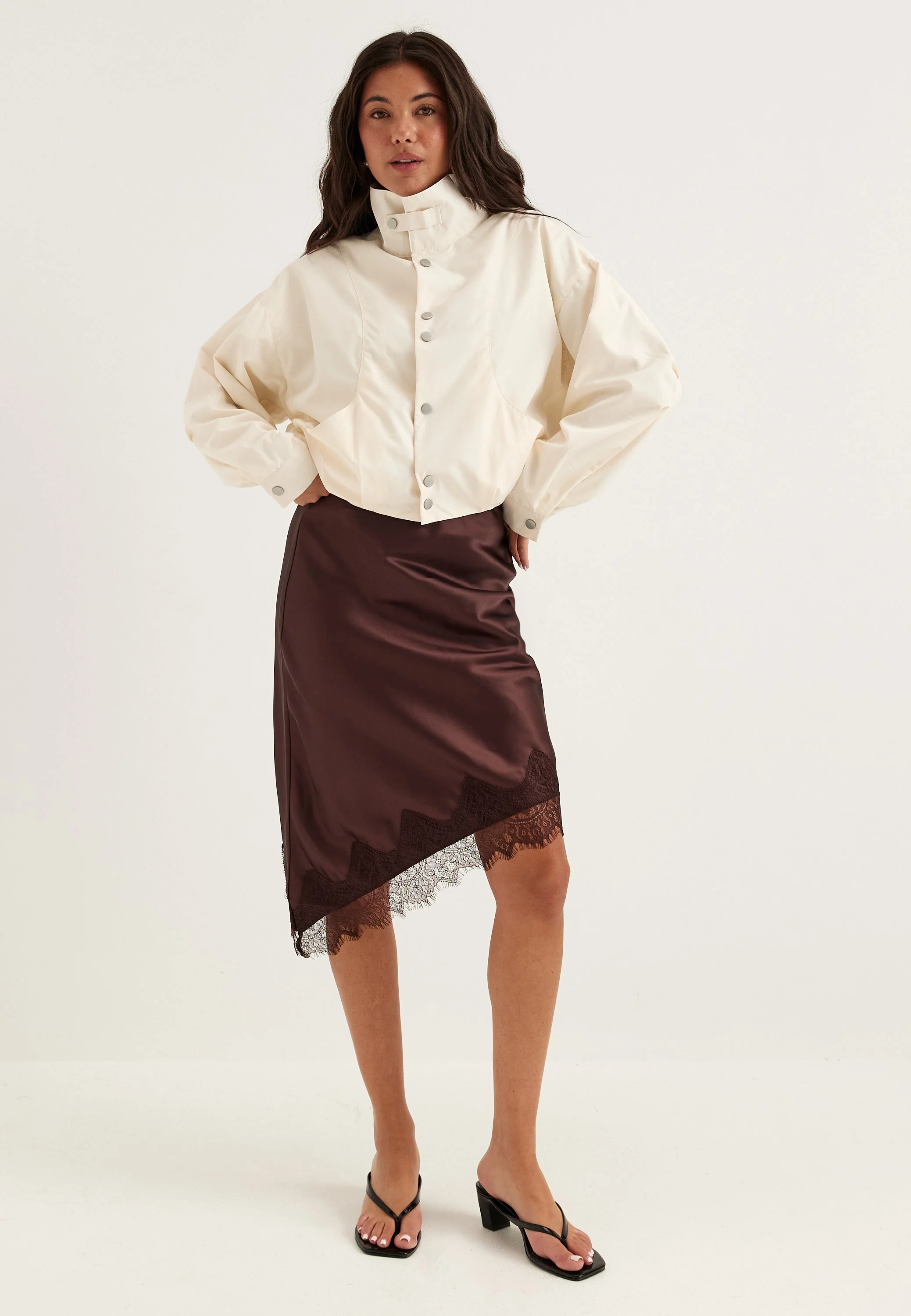 Short High Collar Jacket - Image 9