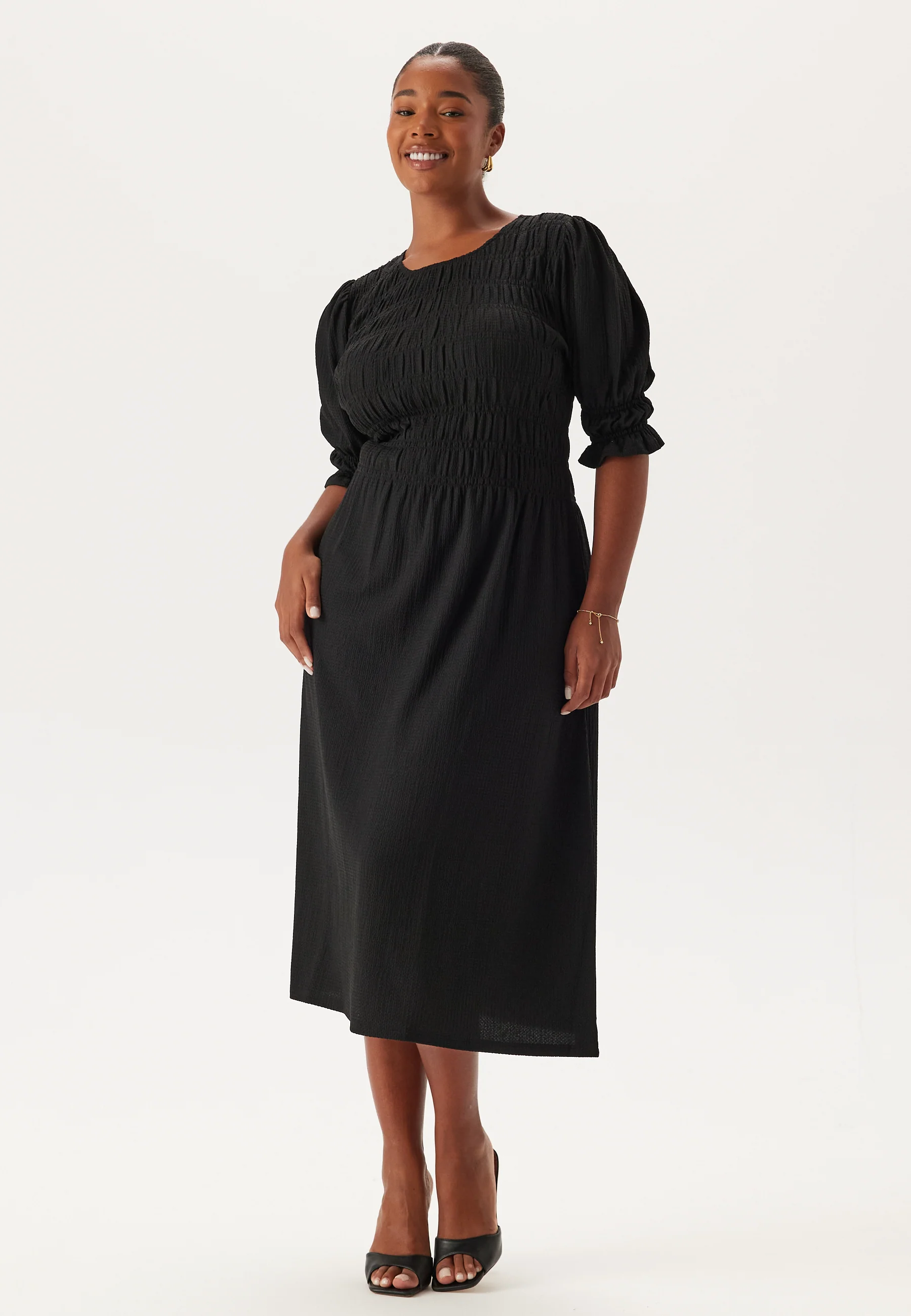 Short Sleeve Smock Dress - Image 5
