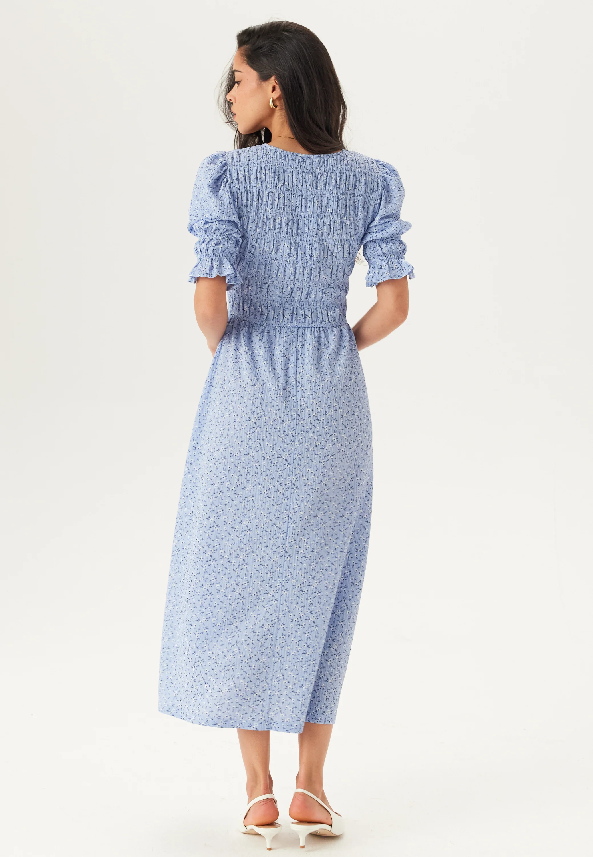 Short Sleeve Smock Dress - Image 2