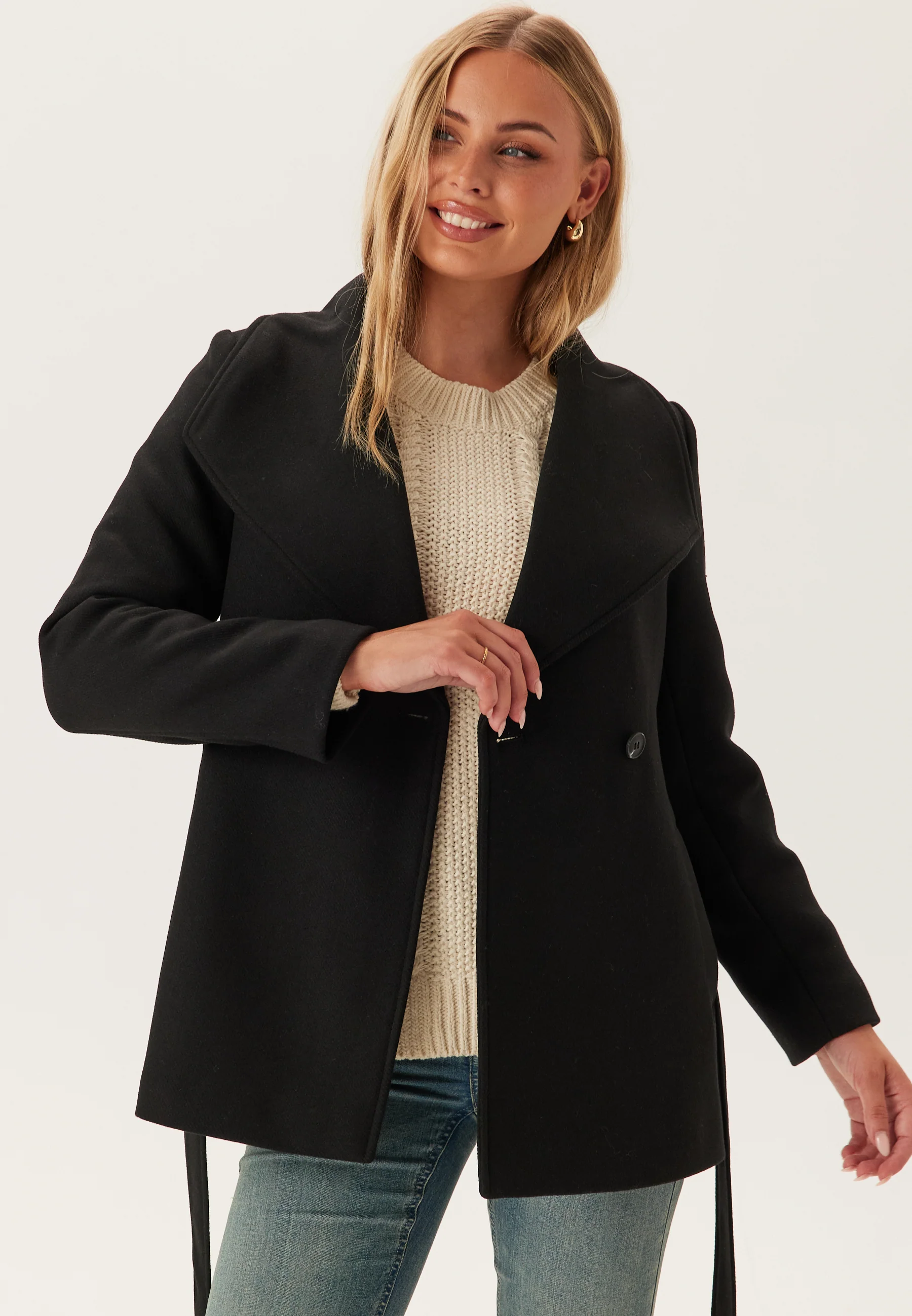 Short Wool Blend Coat - Image 3