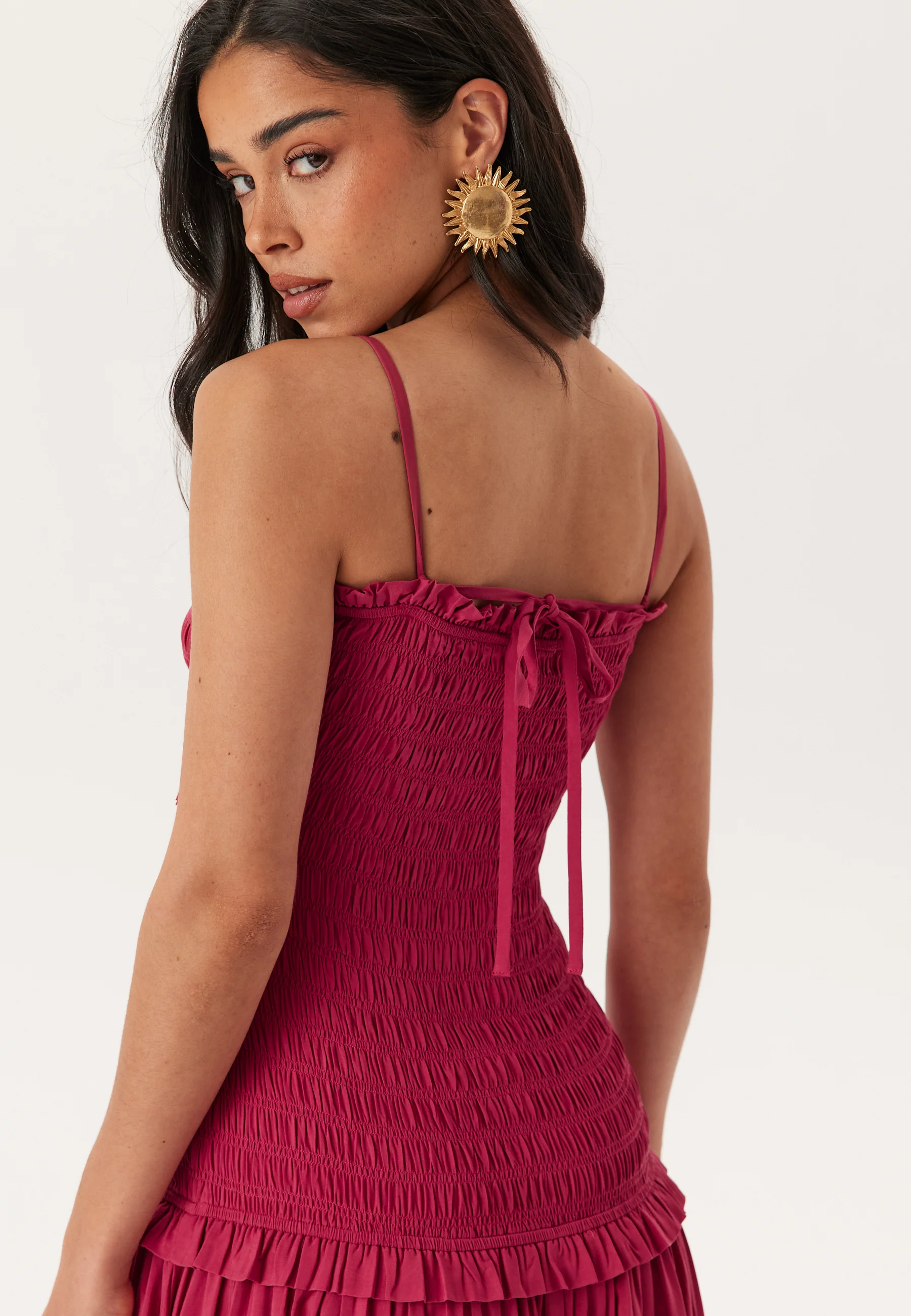 Smock Bodice Ankle Dress - Image 6