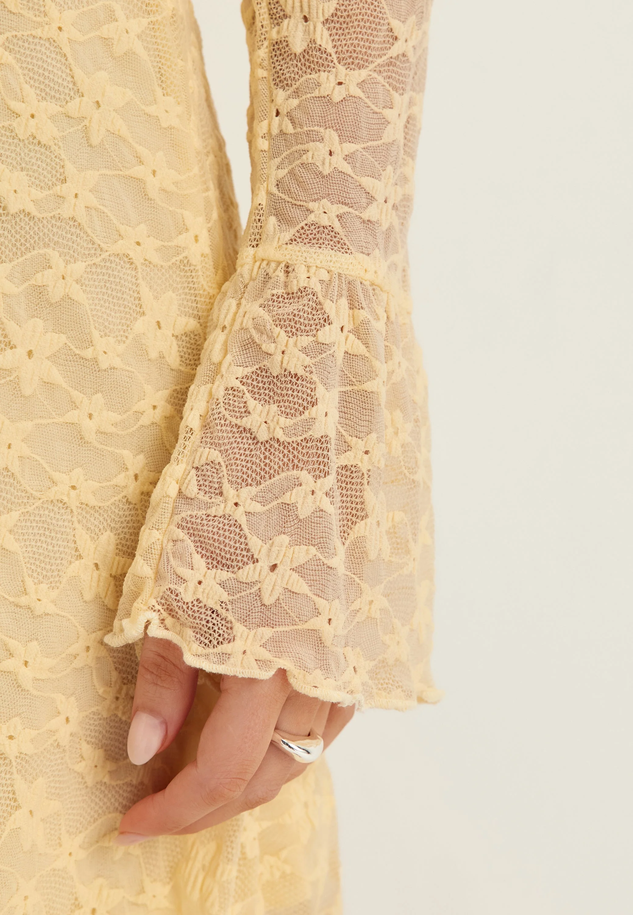 Square Neck Lace Dress - Image 4