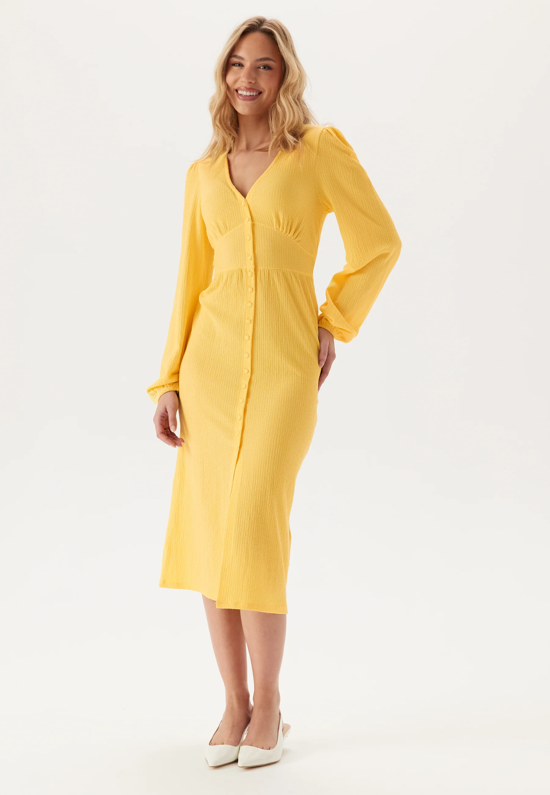 Structure Button Midi Dress - Image 2