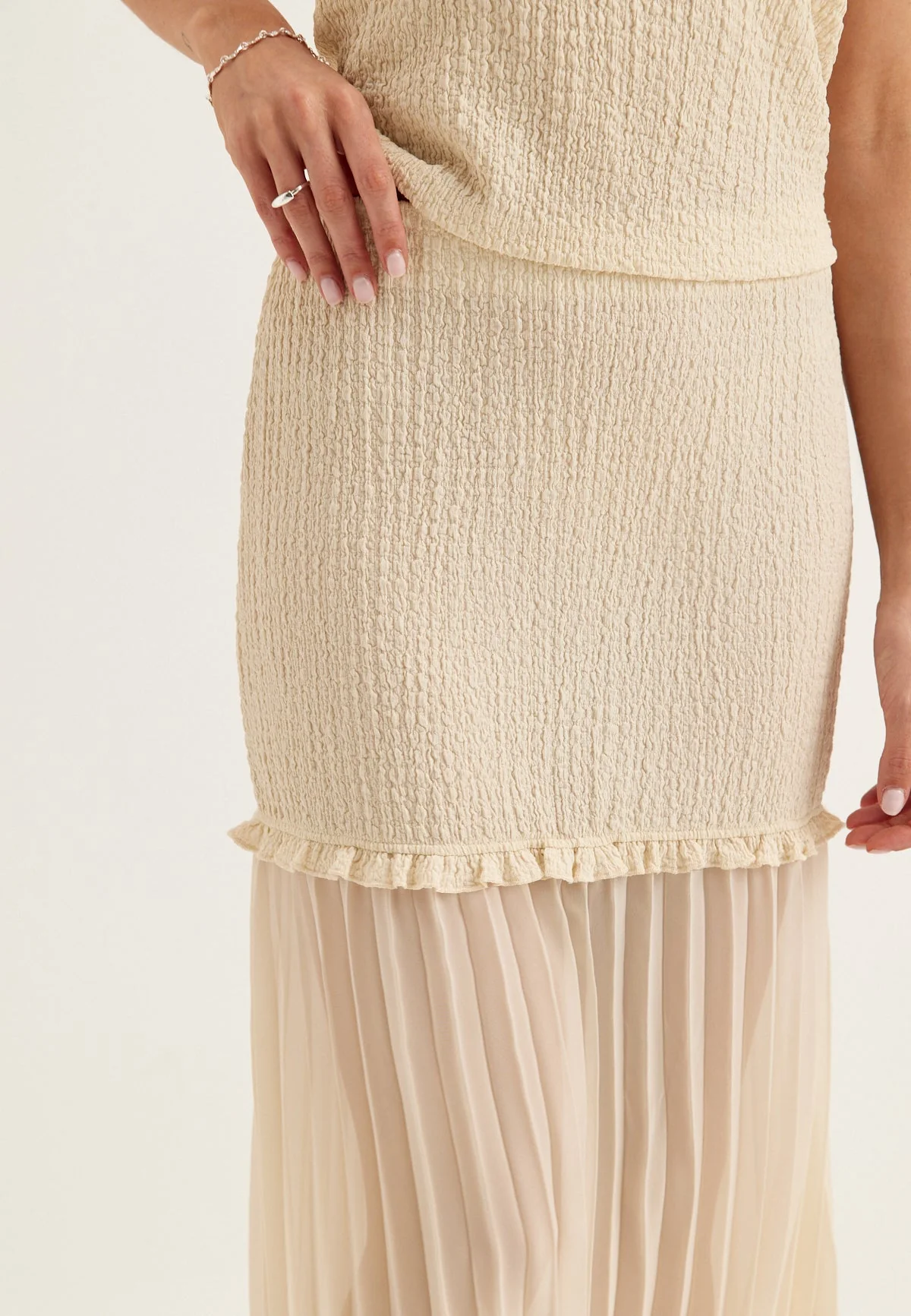 Strucure Combined Maxi Skirt - Image 3