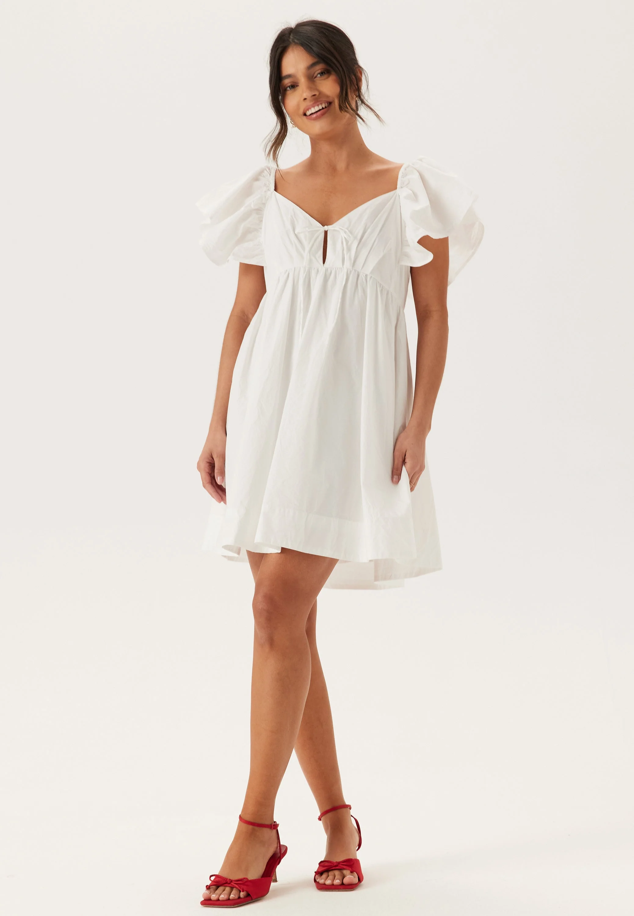 Tie Back Frill Short Dress - Image 7