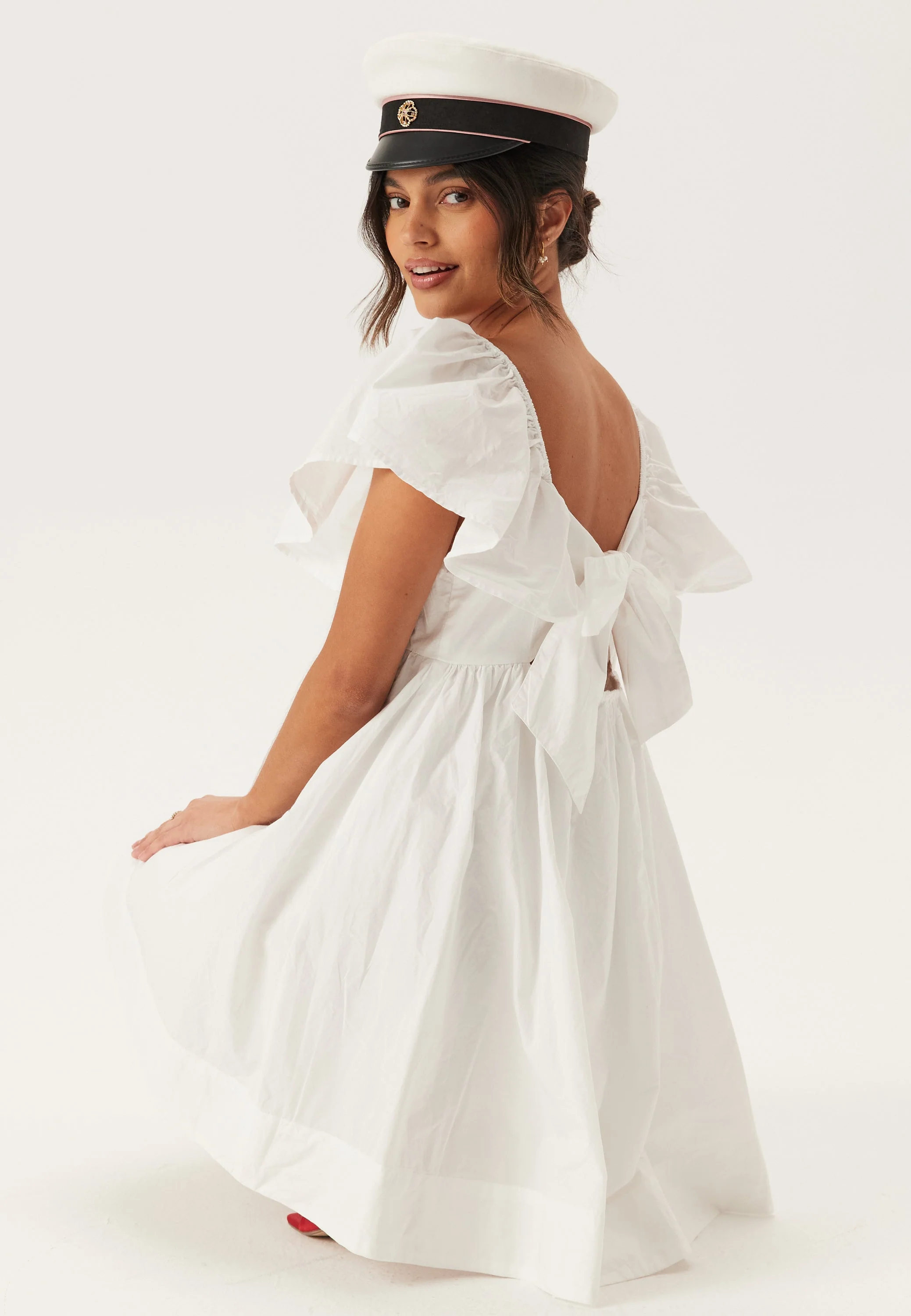 Tie Back Frill Short Dress - Image 8