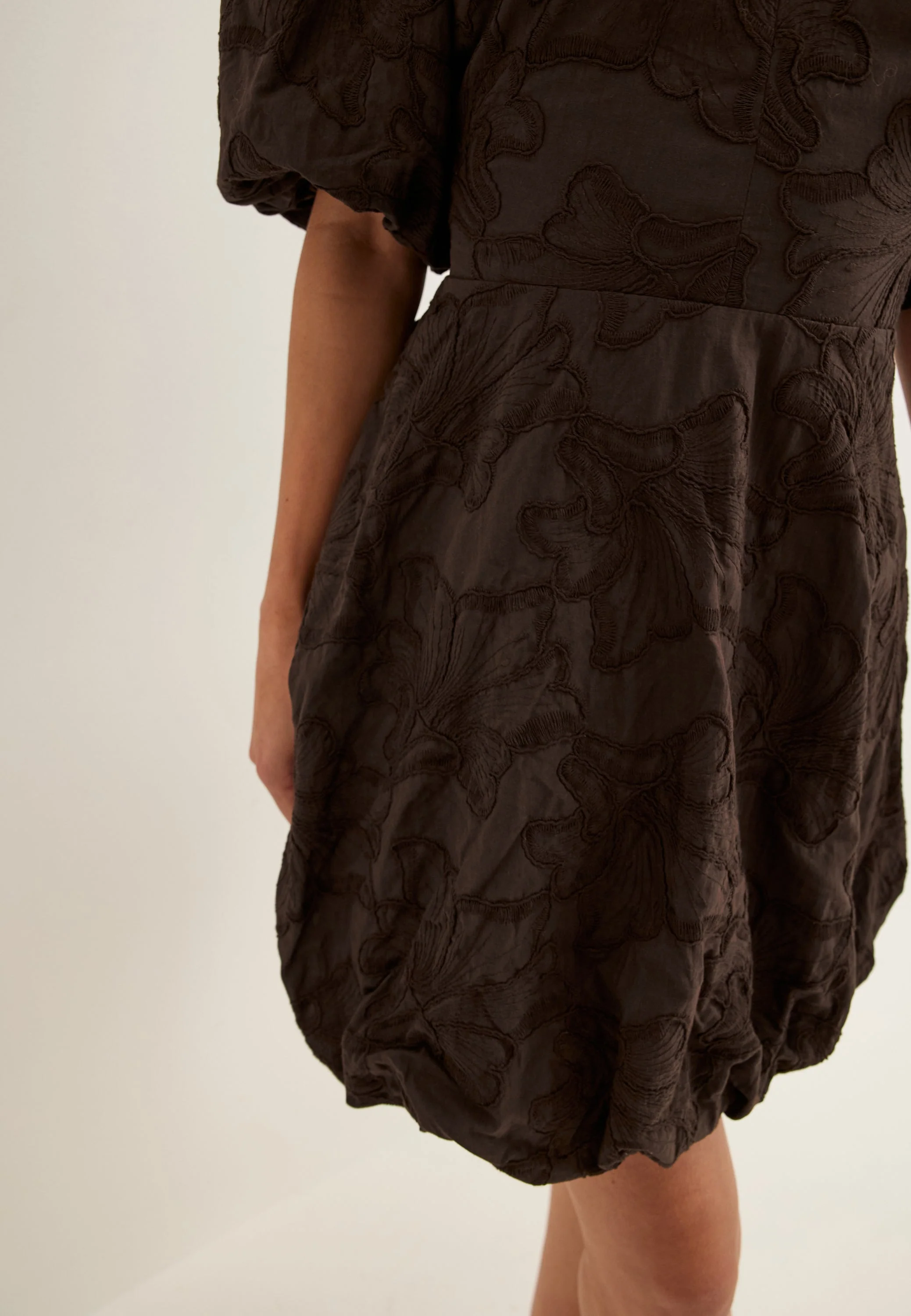 V-neck Bubble Hem Short Dress - Image 4