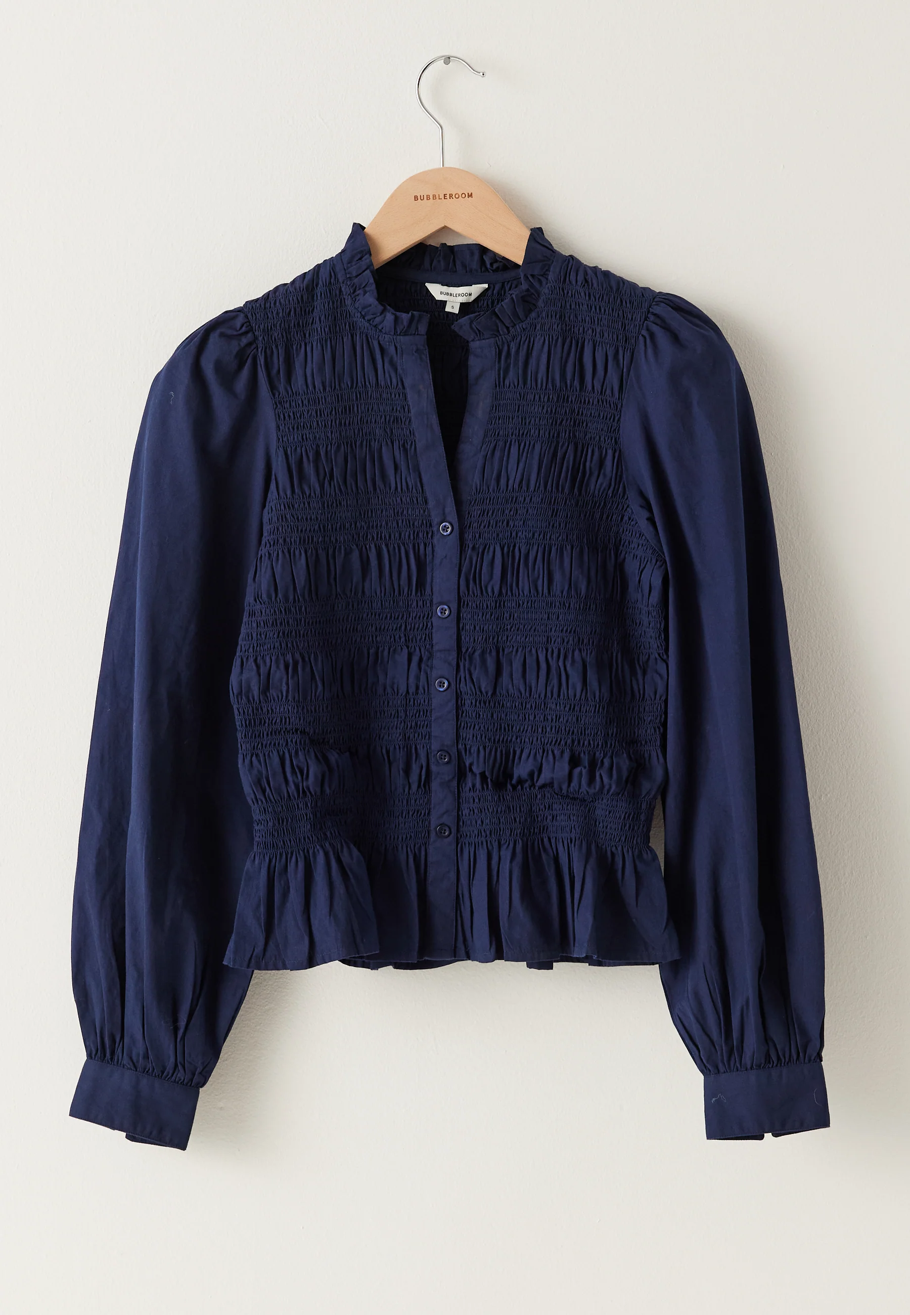 V-neck Cotton Smock Blouse - Image 5