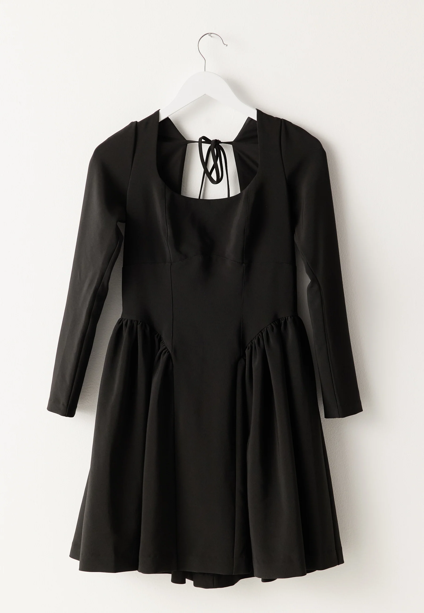 Volume Skirt Long Sleeve Mini Dress - Image 7